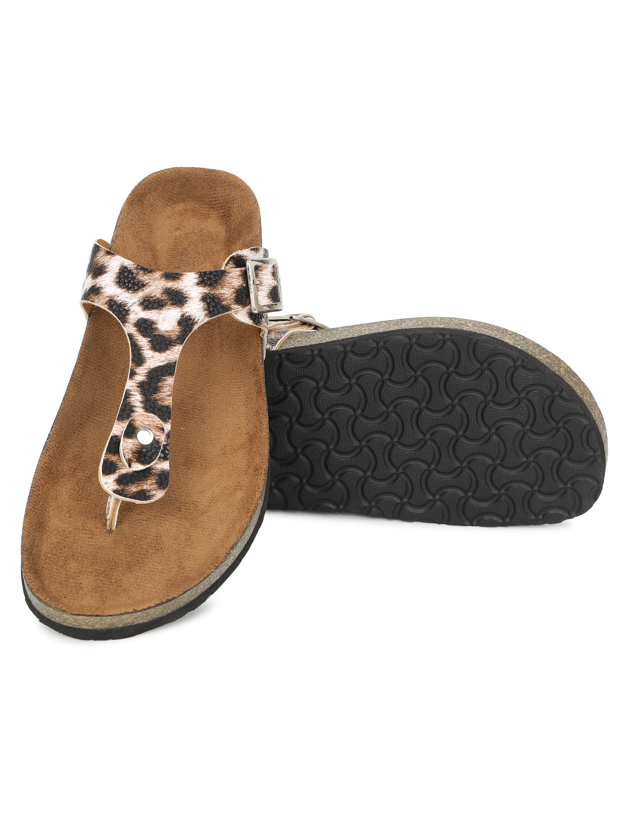 Leopard Print Sandals for Women - Regent