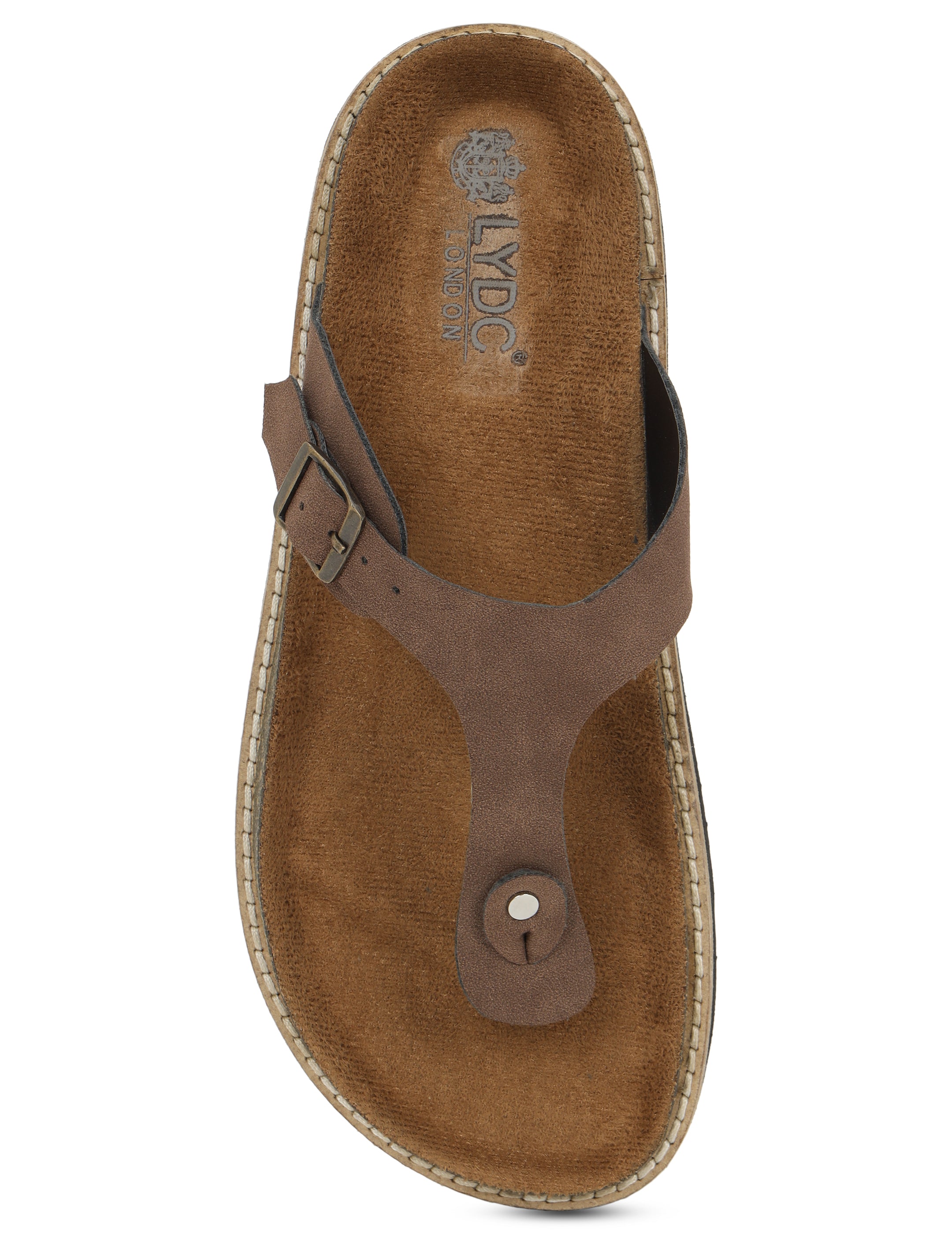 Brown Suede Sandals For Women Welt-Crafted T-Strap Sandals