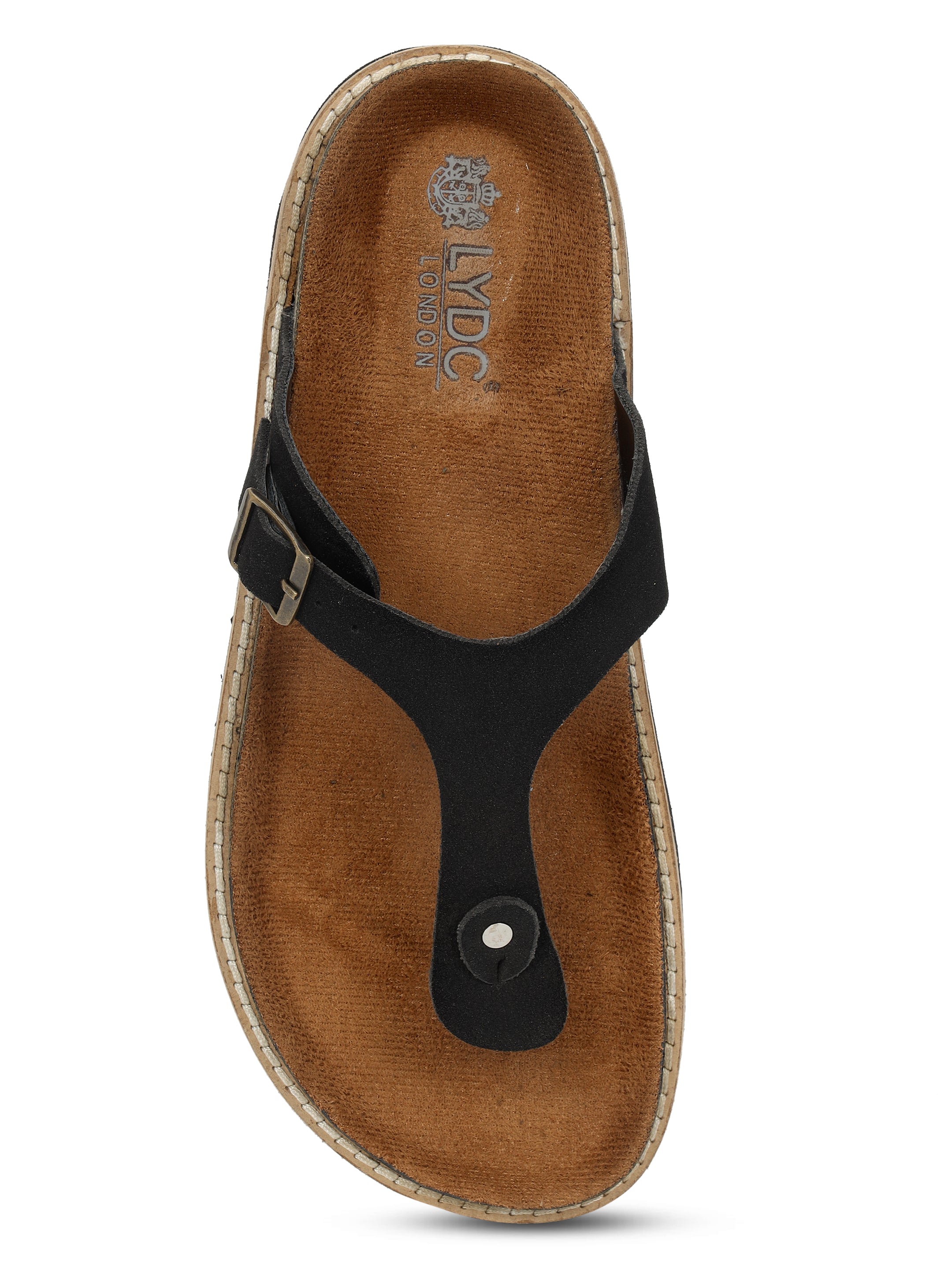 Black Suede Sandals For Women Welt-Crafted T-Strap Sandals