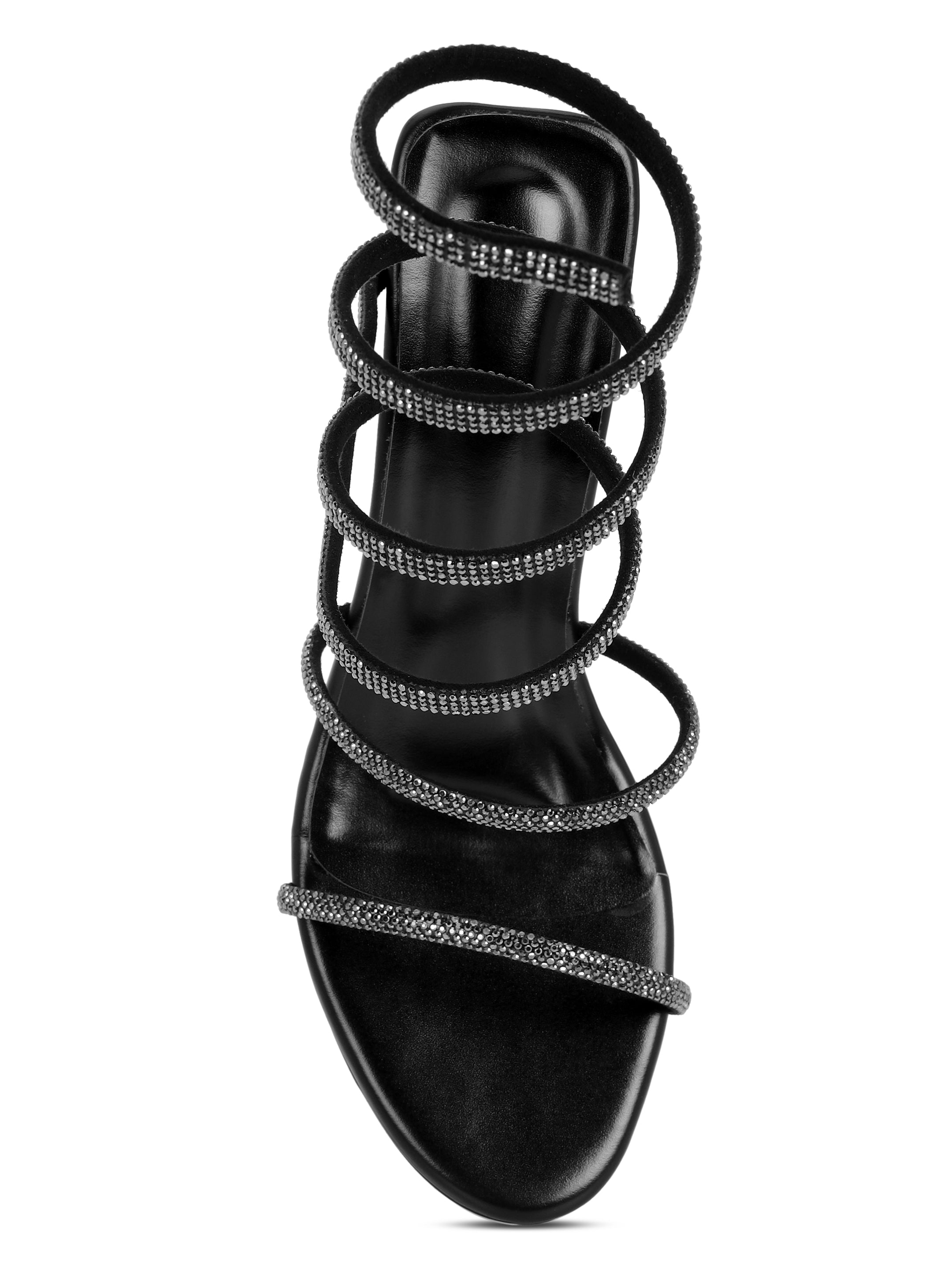 Black Kitten Heels Sandals for women