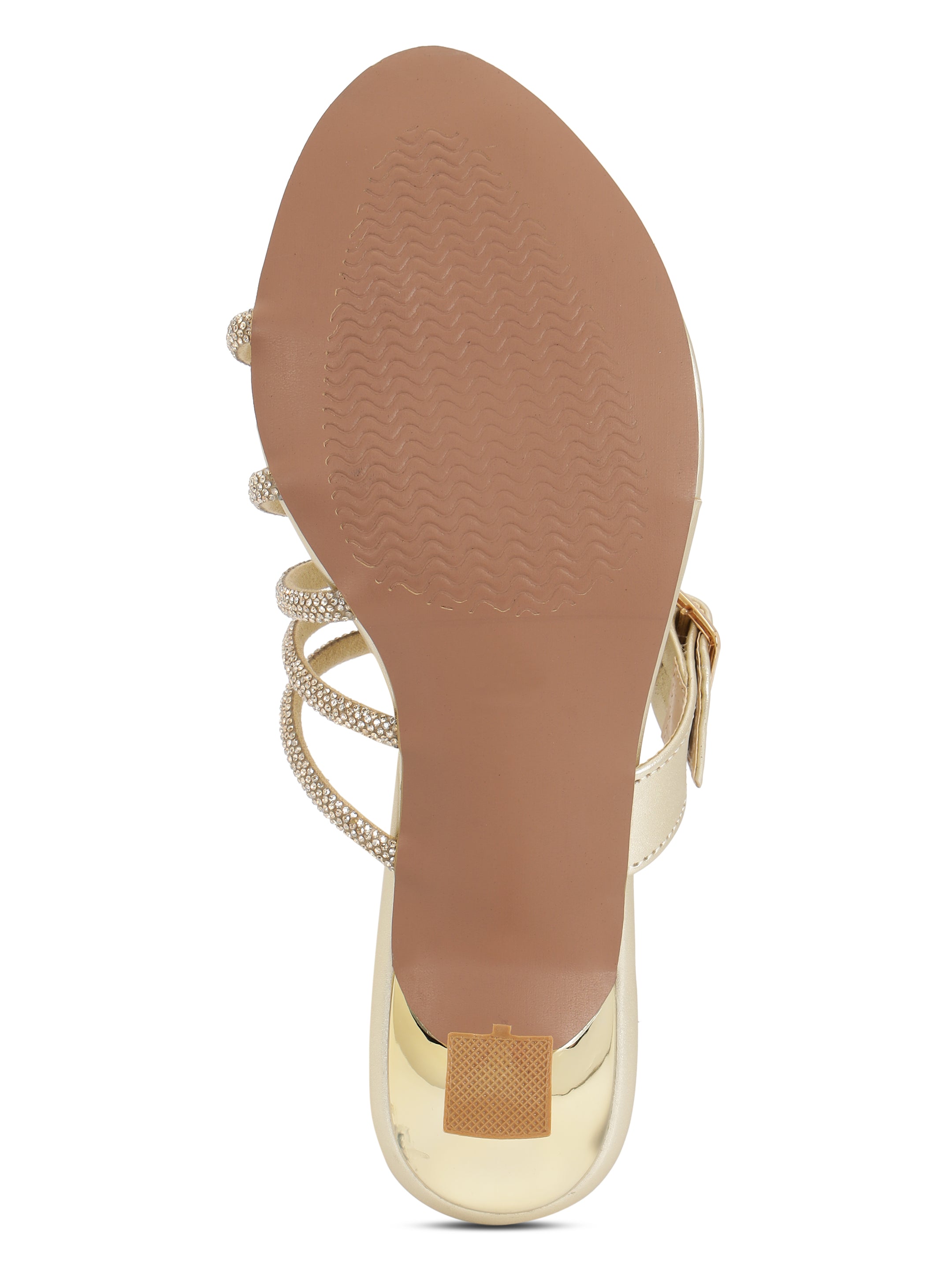 Gold Kitten Heels Sandals for women