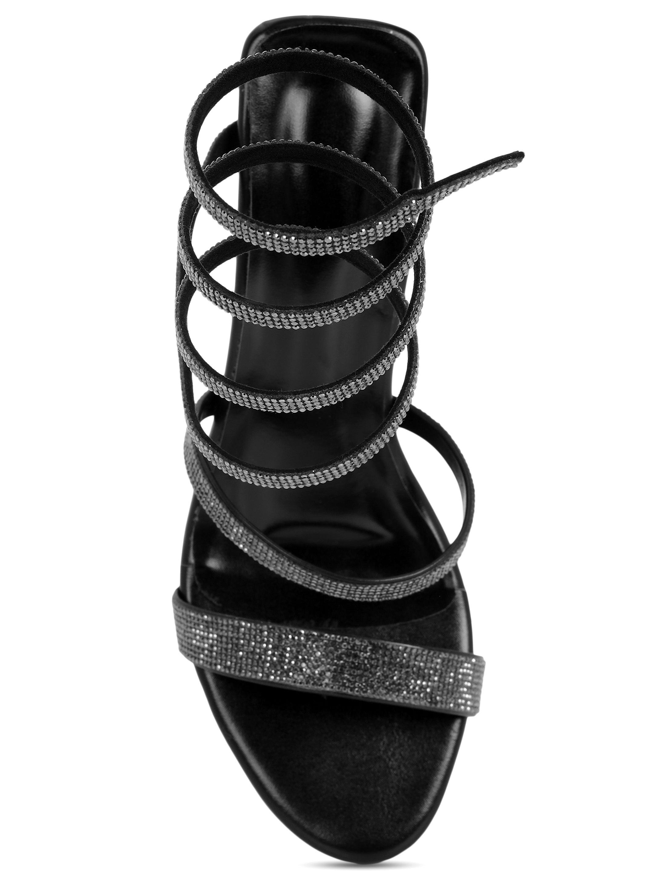 Black Kitten Heels Sandals for women
