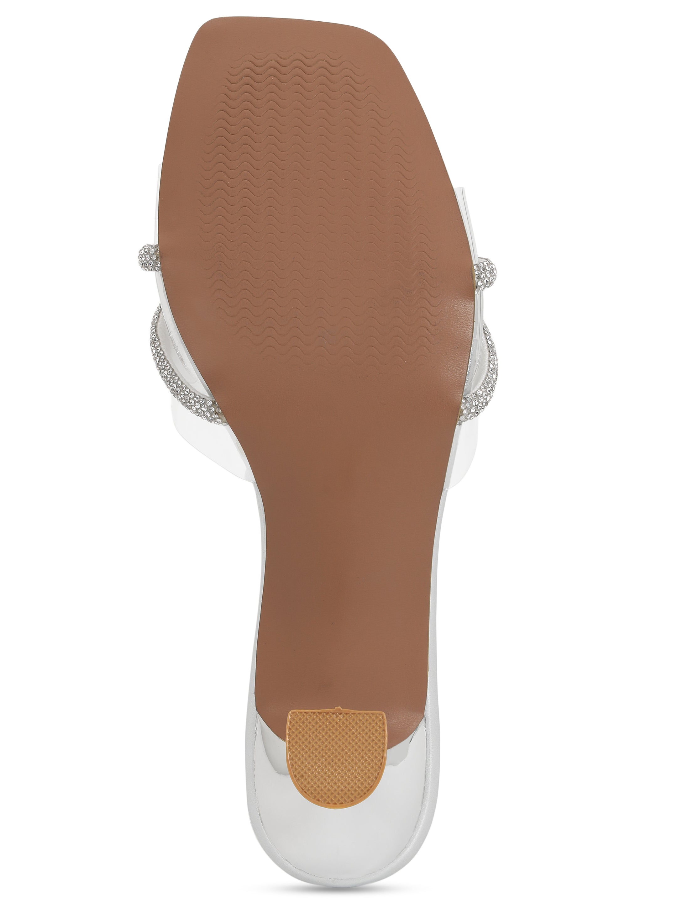 Silver Kitten Heels Sandals for women