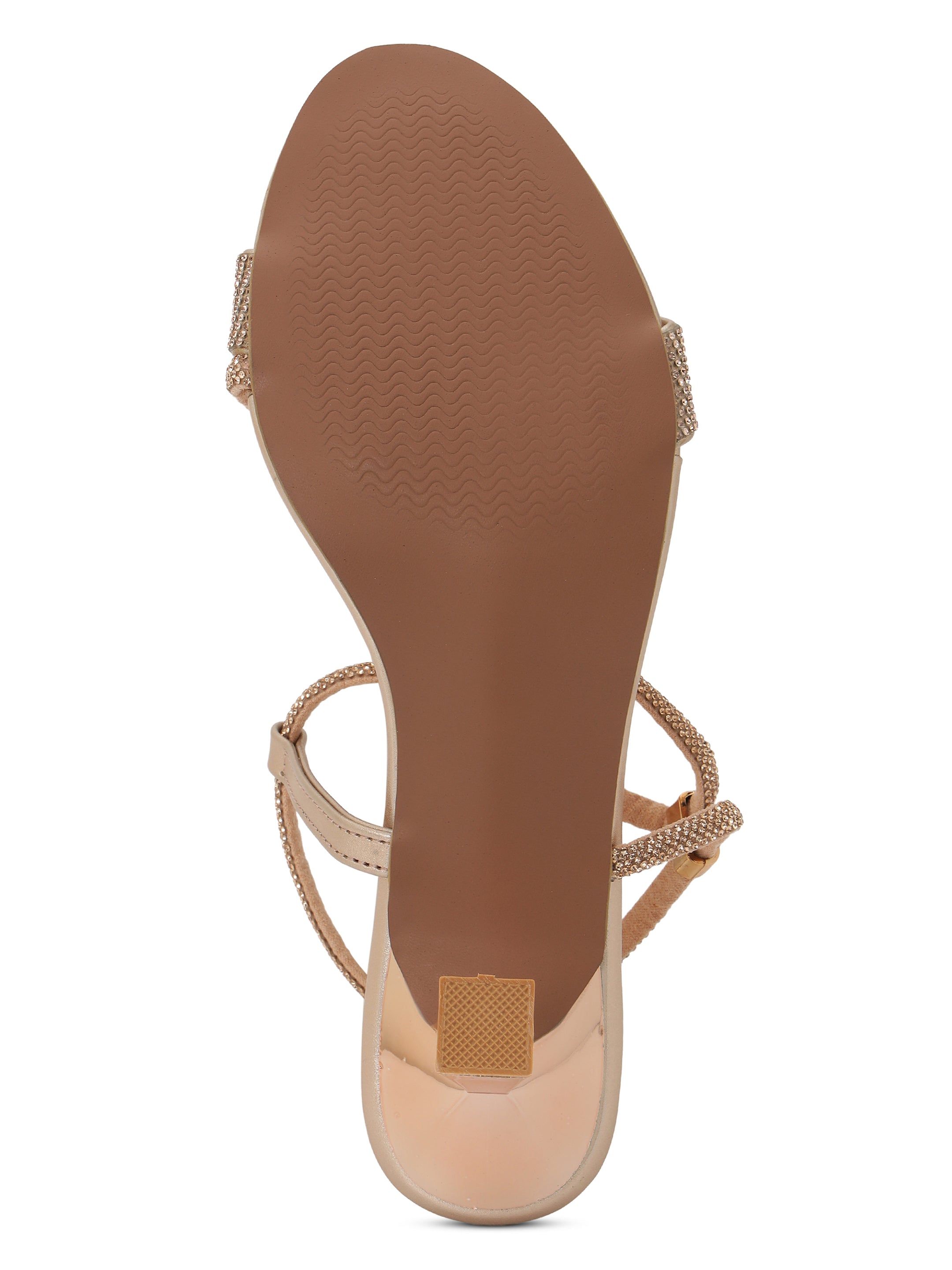 Rose Gold Kitten Heels Sandals for women