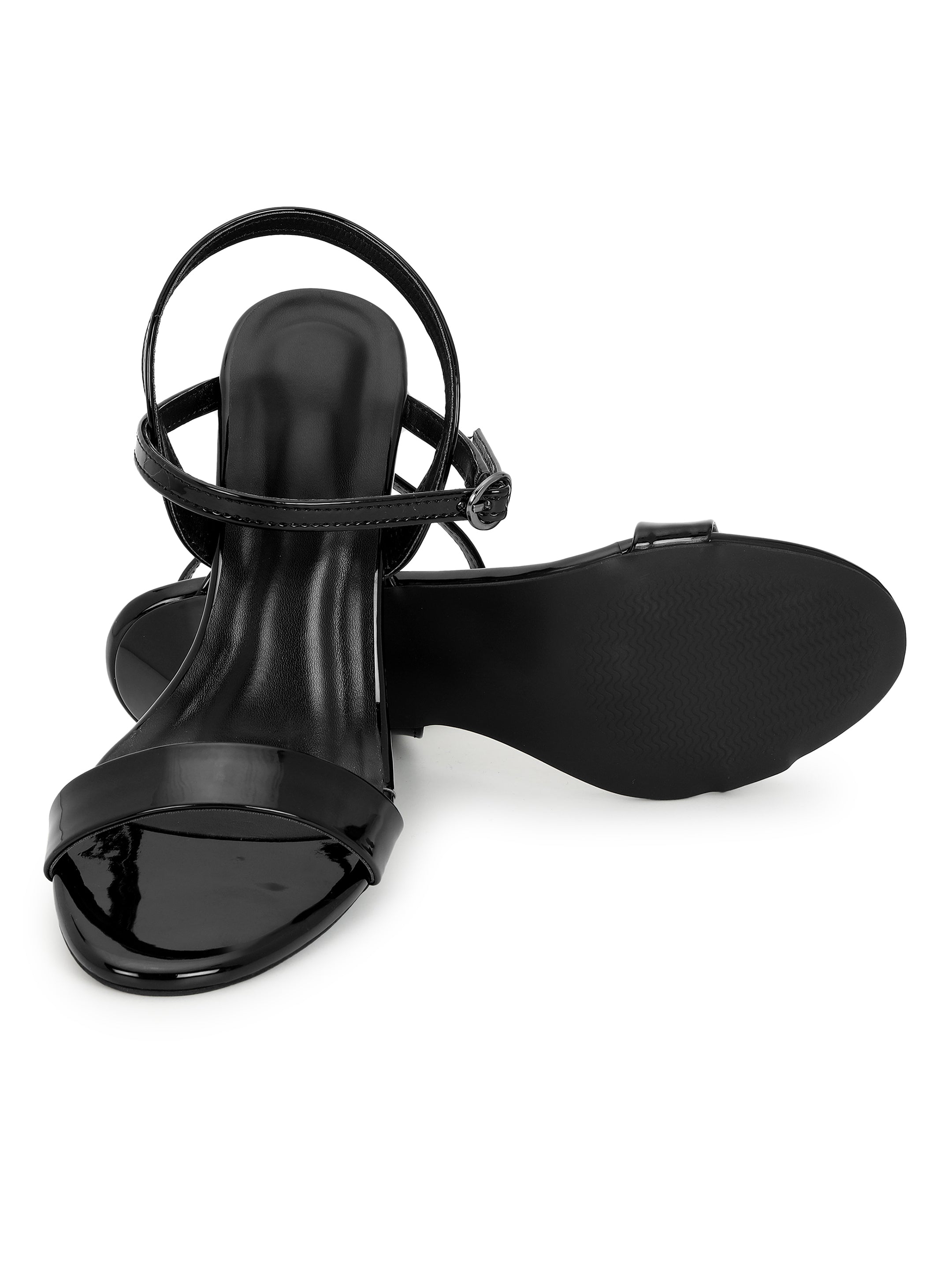 Black Kitten Heels Sandals for women