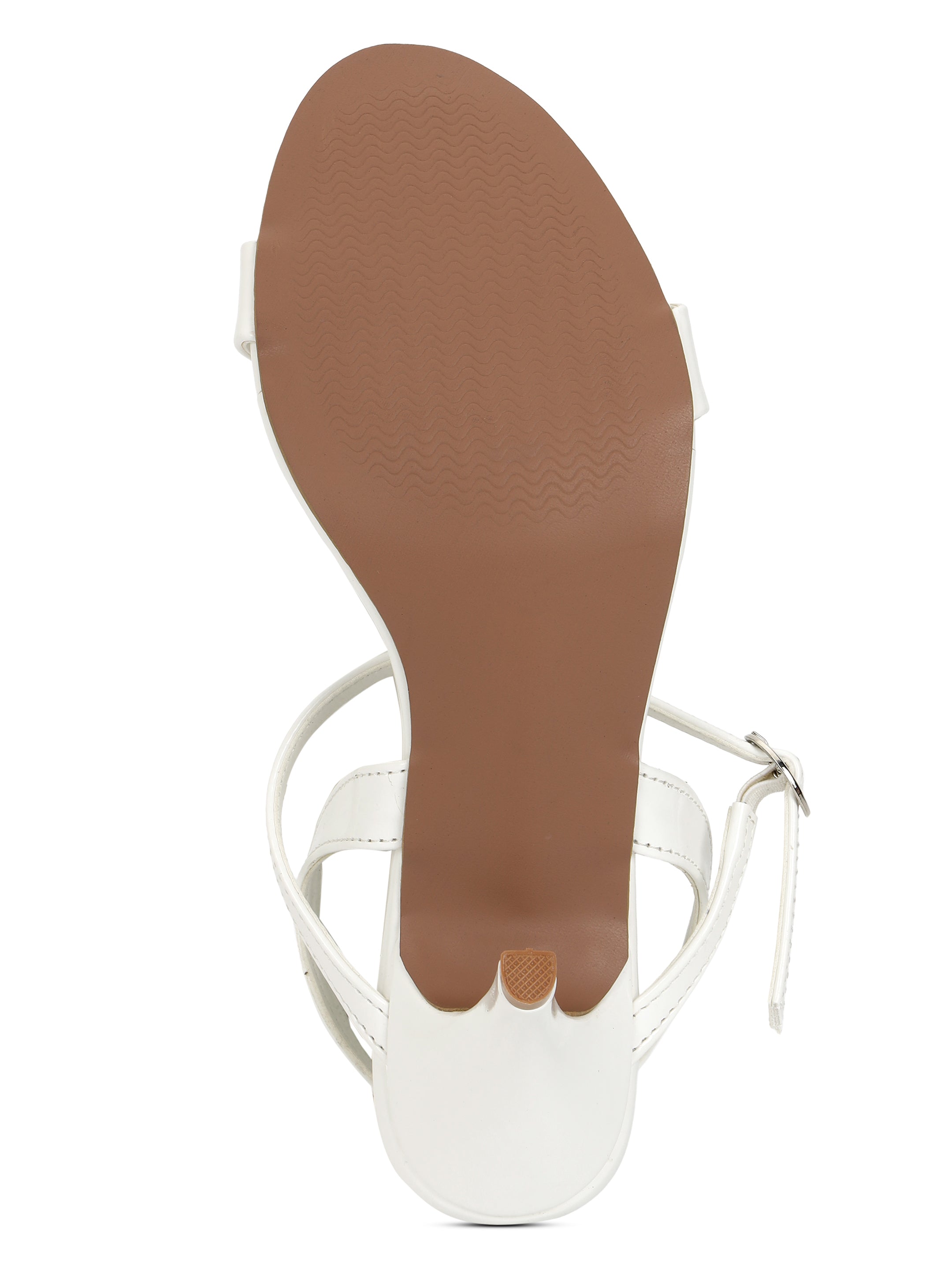 White Kitten Heels Sandals for women