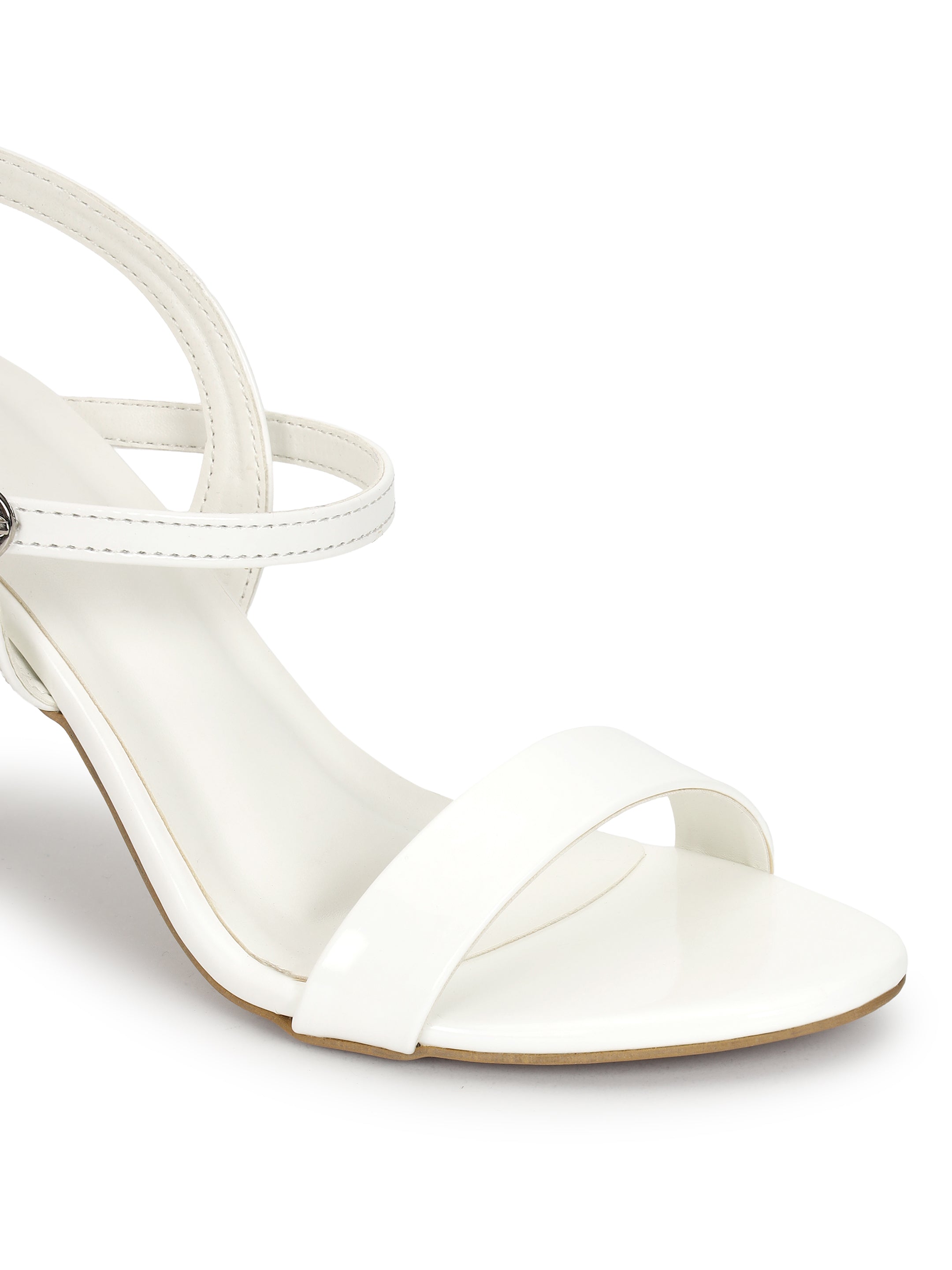 White Kitten Heels Sandals for women