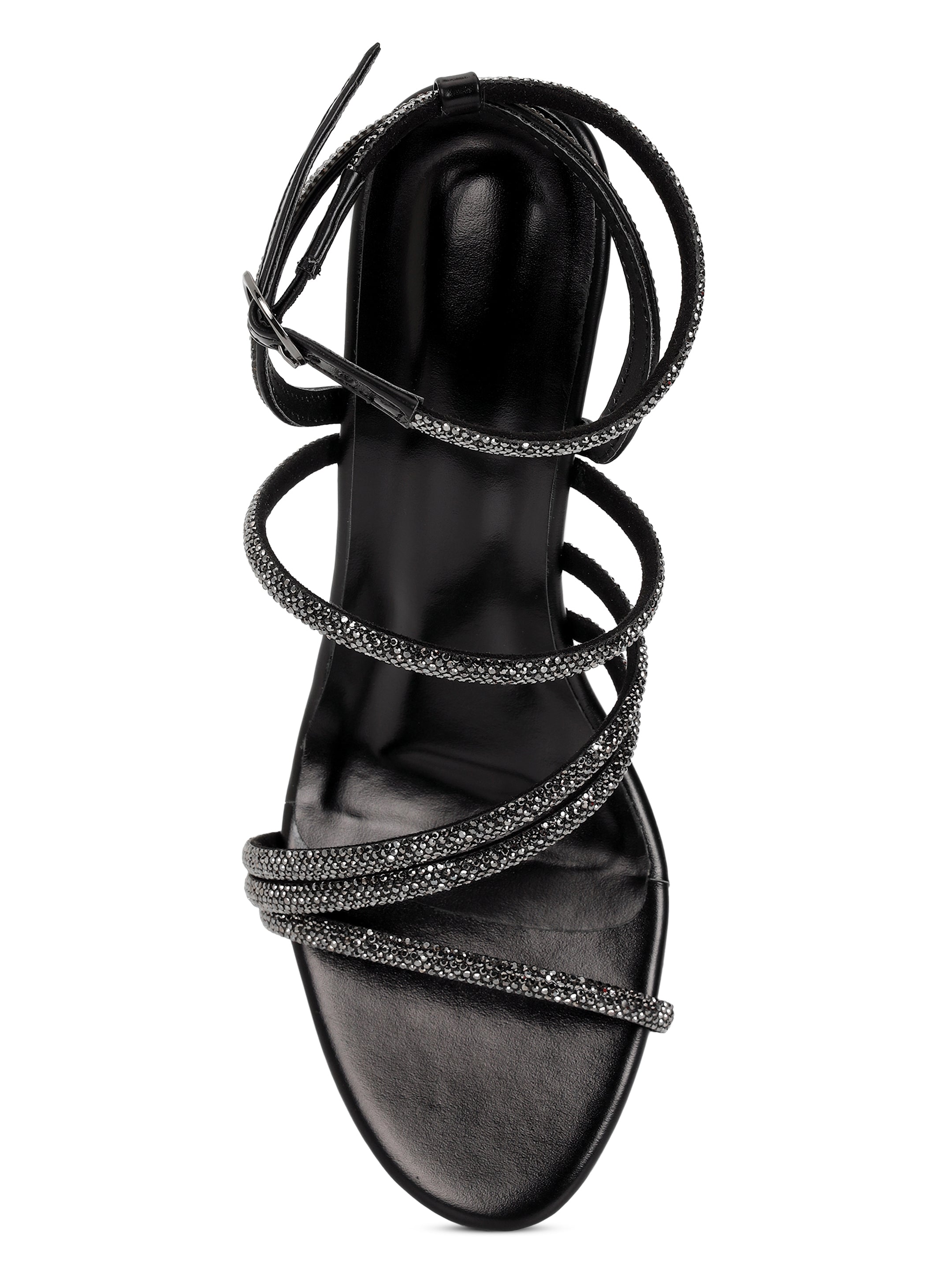 Black Kitten Heels Sandals for women
