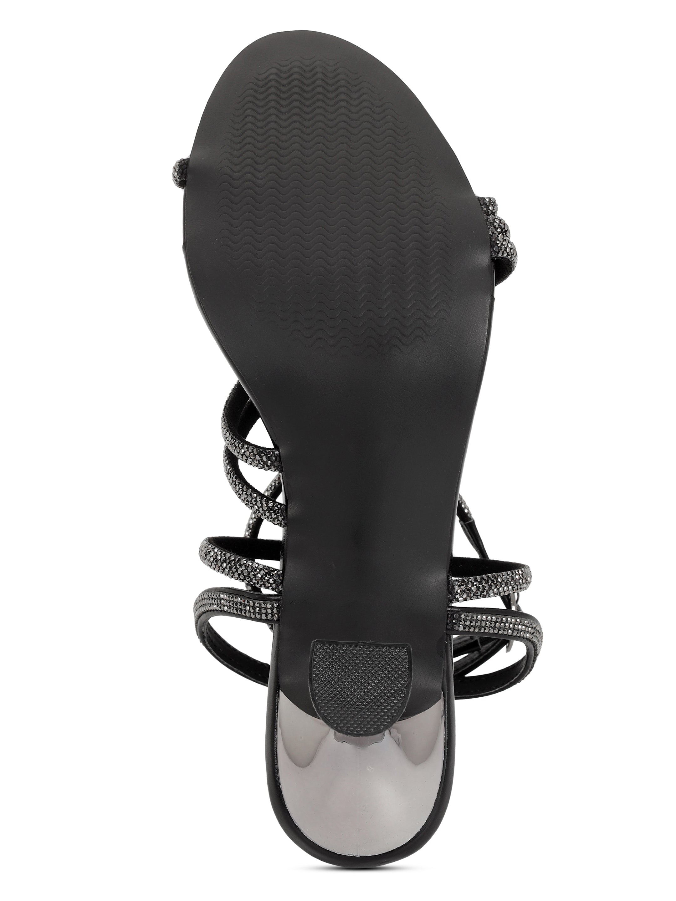 Black Kitten Heels Sandals for women