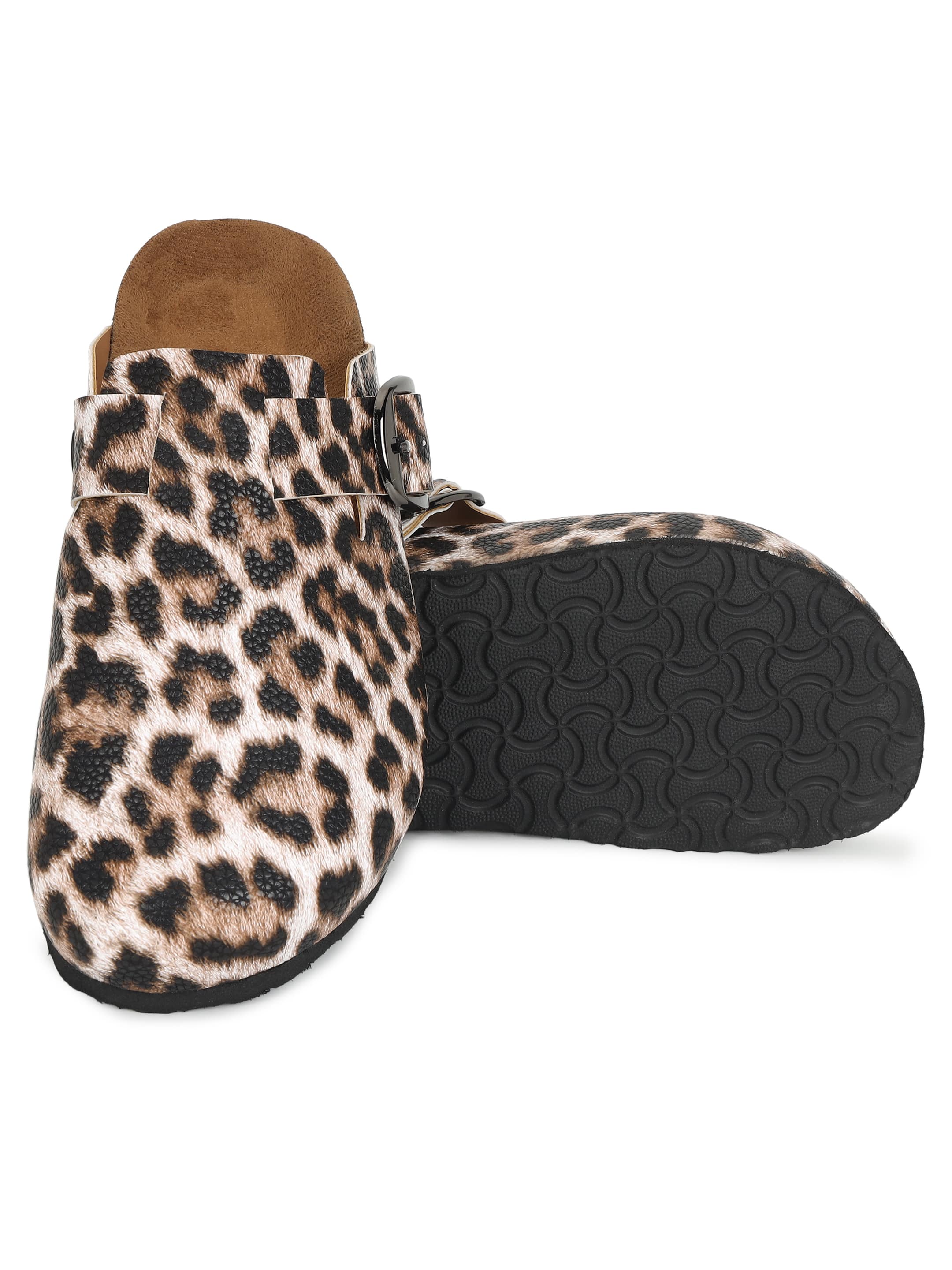 Brixton Leopard Print Clogs Sandals for Women
