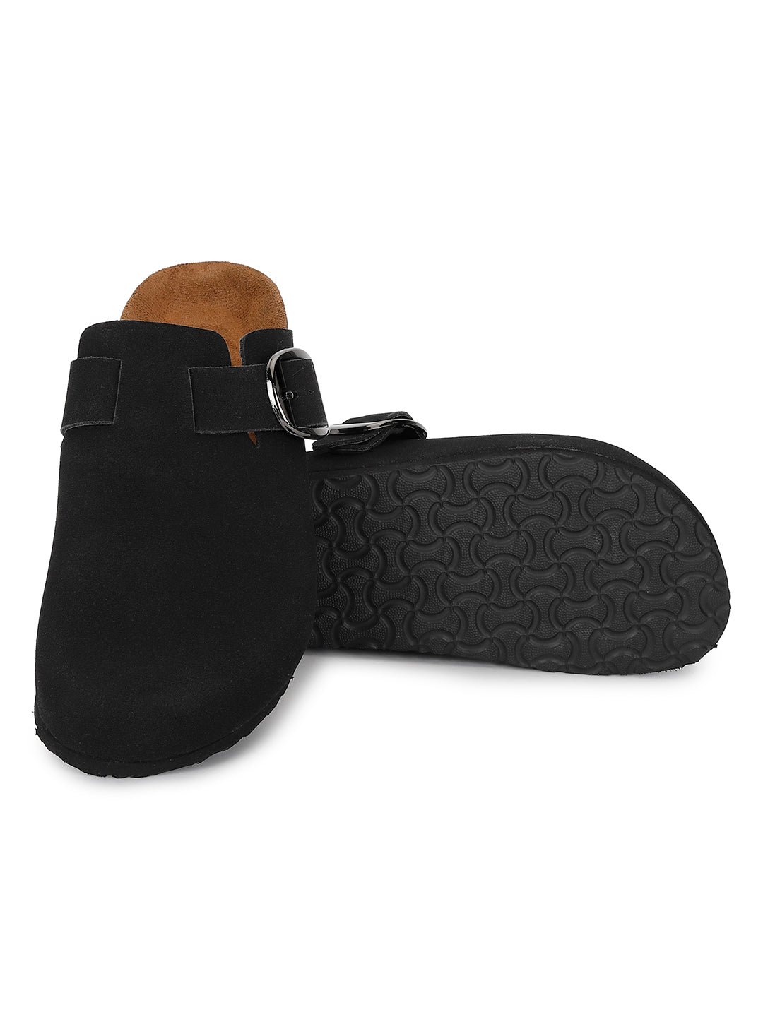 Brixton Black Suede Clogs Sandals for Women