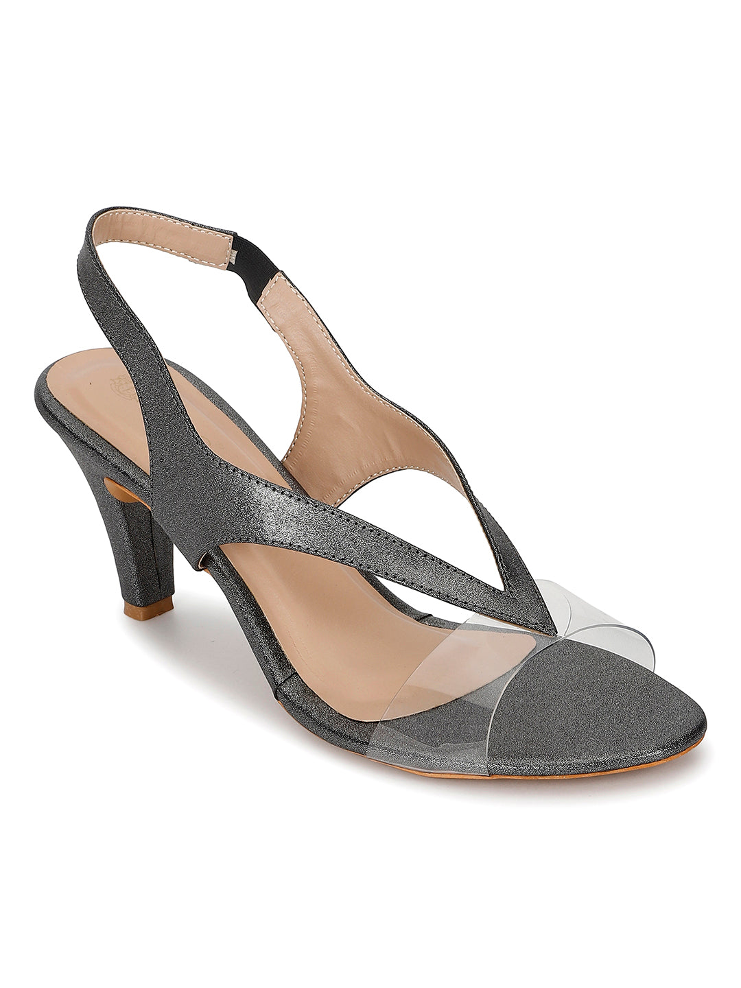 Rose Gold Block Heels Sandals for women