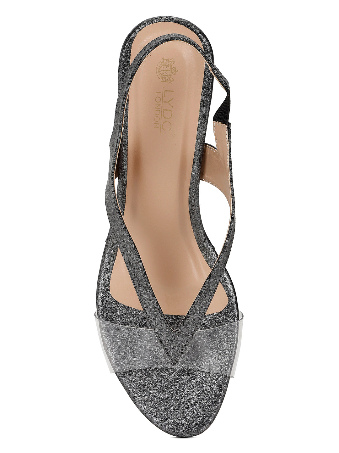 Rose Gold Block Heels Sandals for women