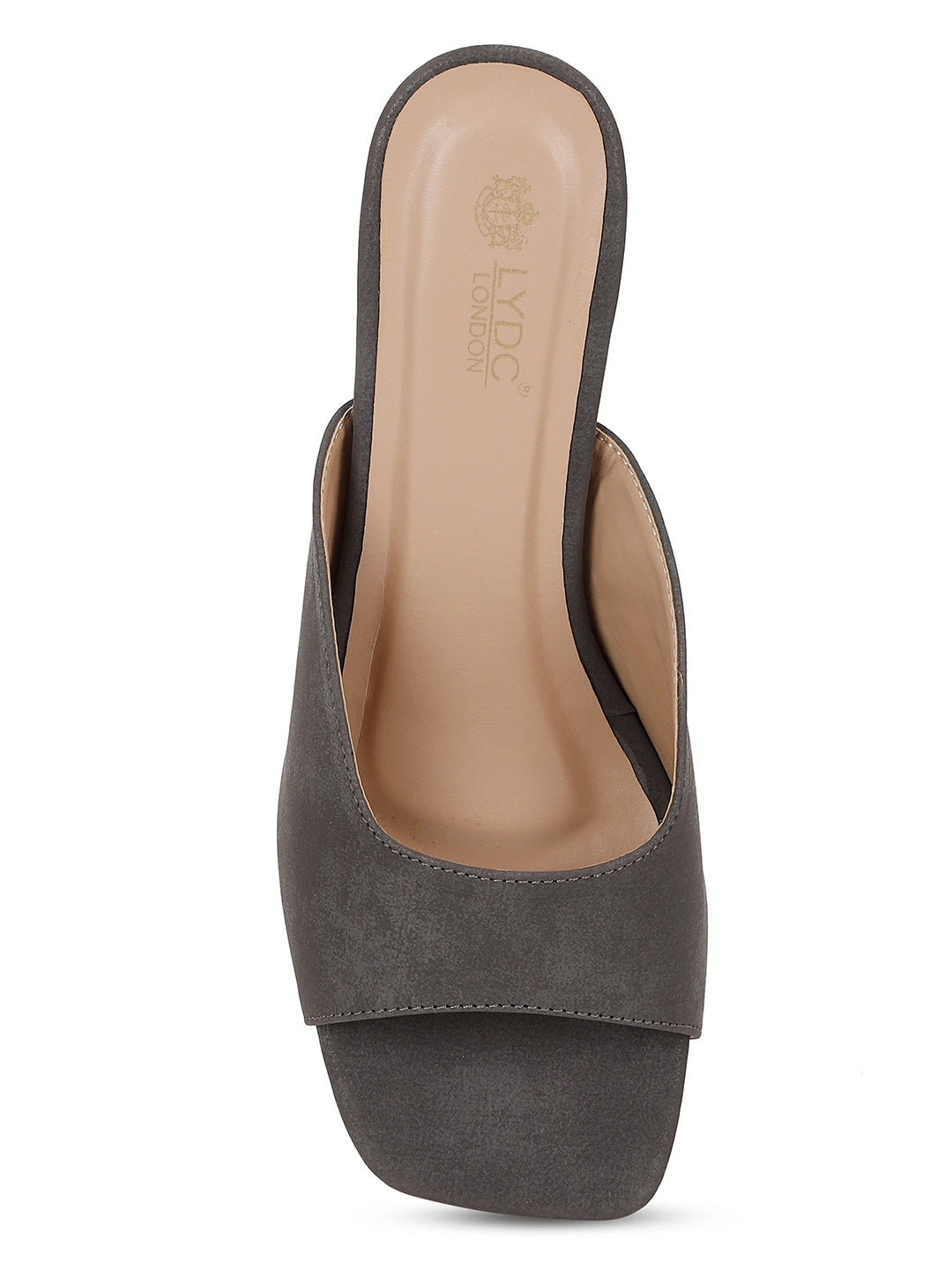 Gunmetal Block Heels Sandals for women