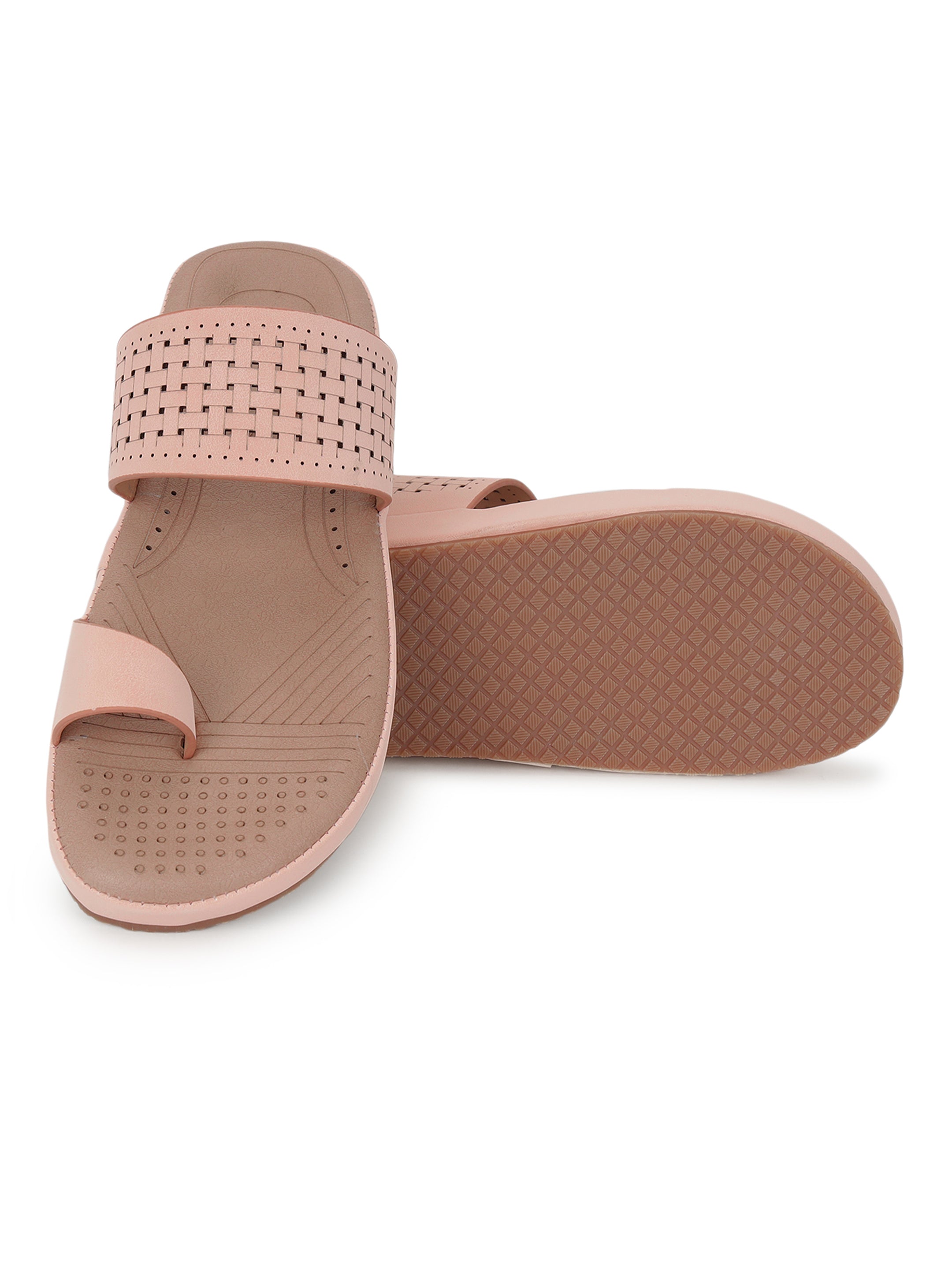 Peach Comfort Flats for women