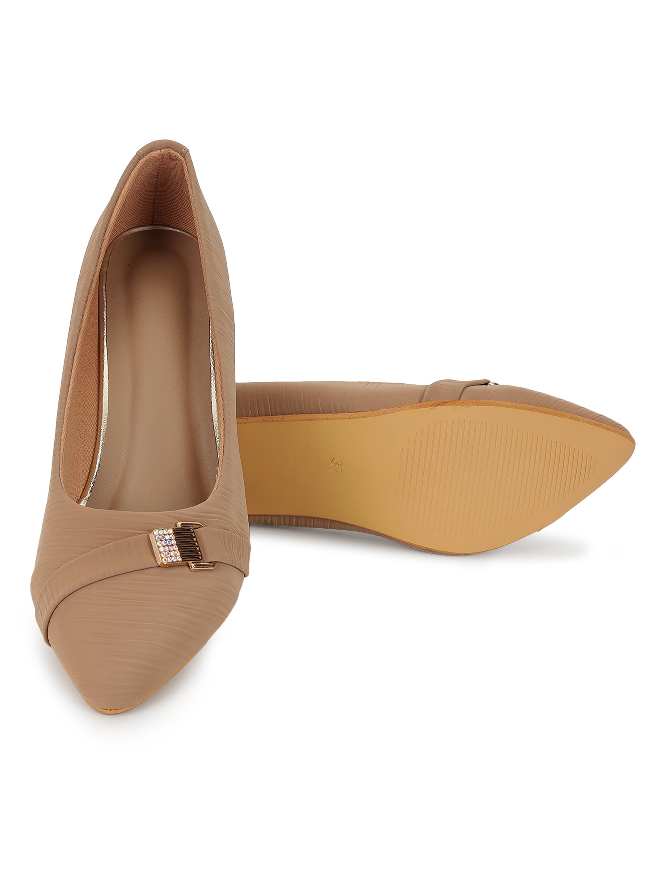 Taupe Pumps Heels Sandals for women