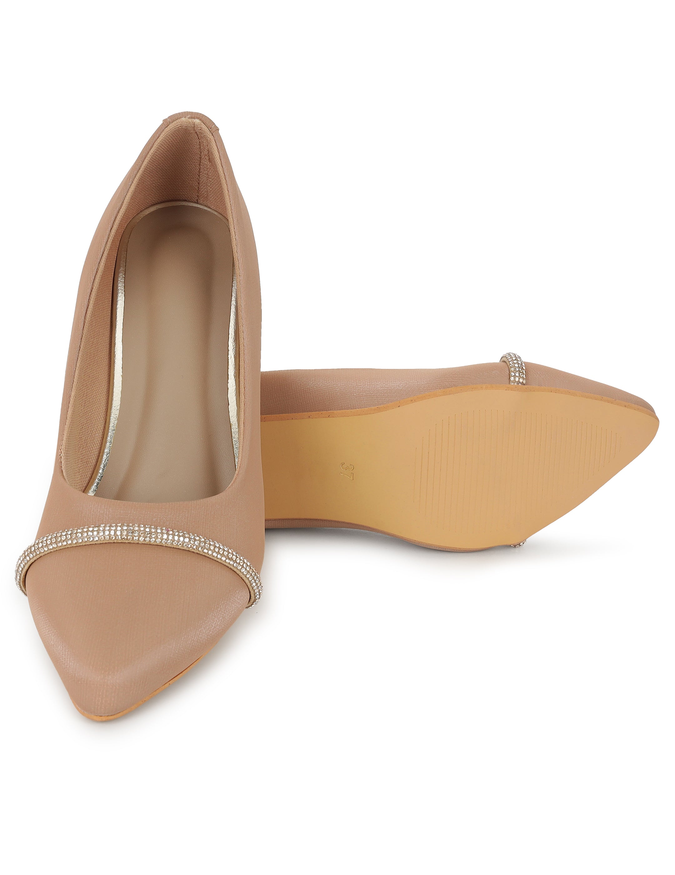 Taupe Pumps Heels Sandals for women