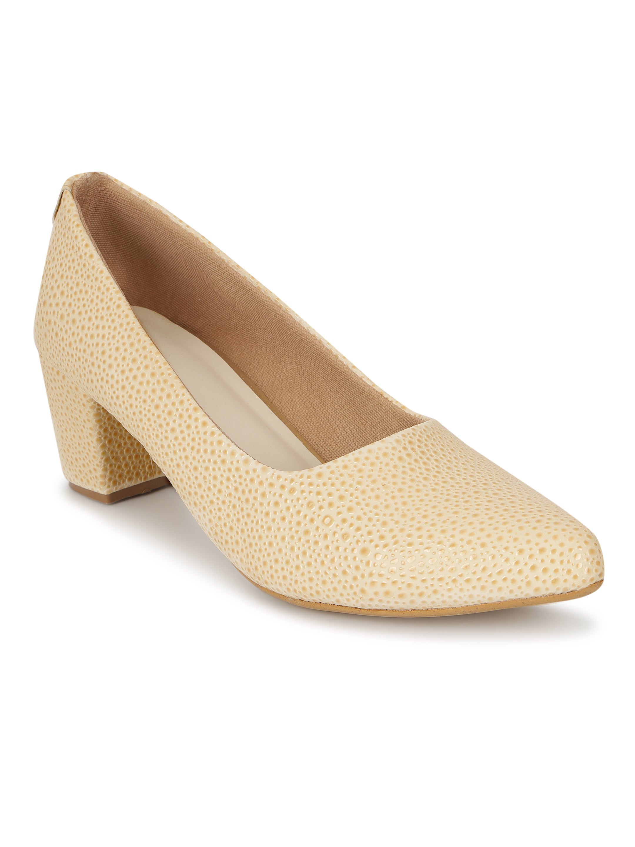 Cream Pumps Heels Sandals for women