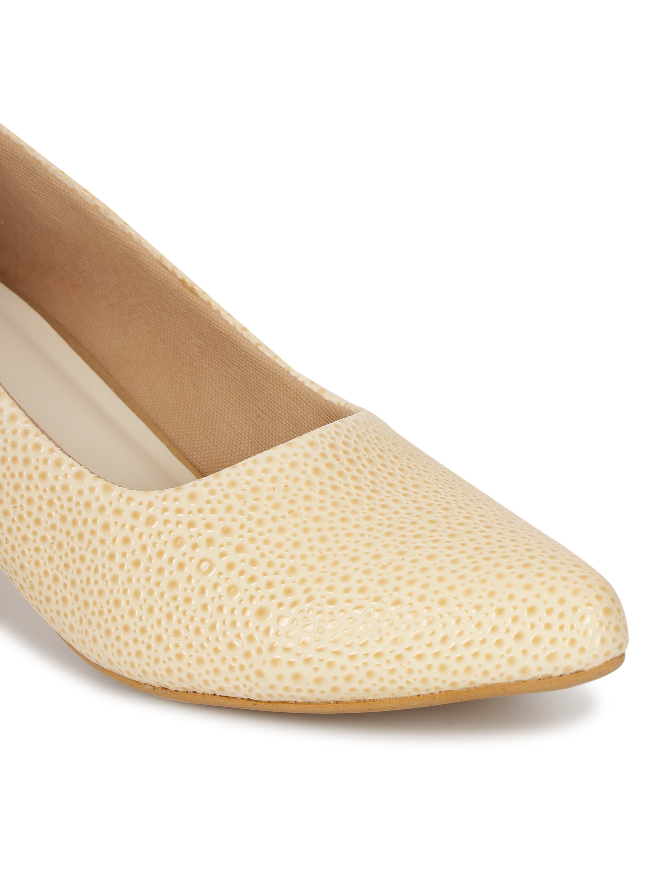 Cream Pumps Heels Sandals for women