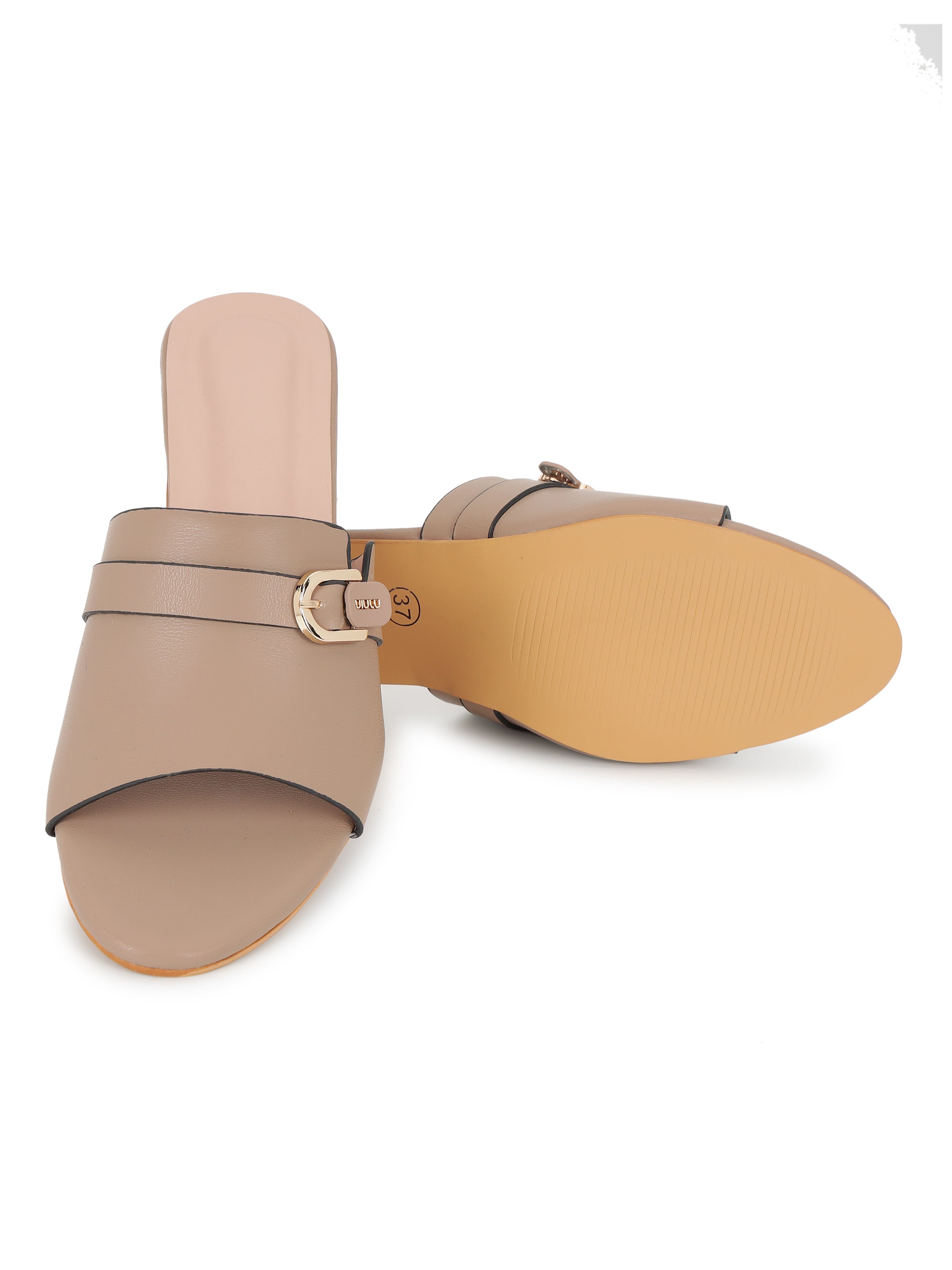 Taupe Heels Sandals for Women