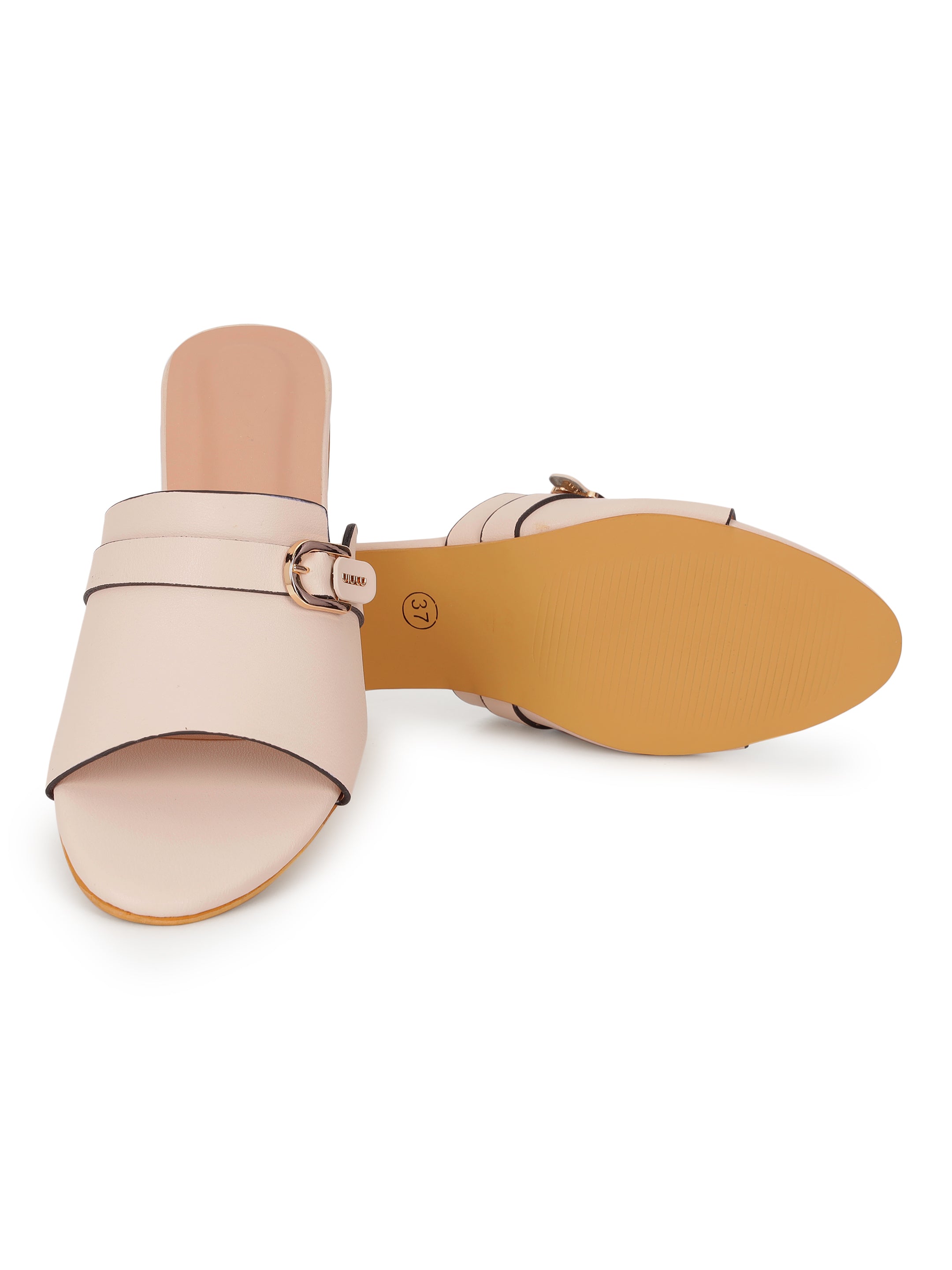 Beige Heels Sandals for Women