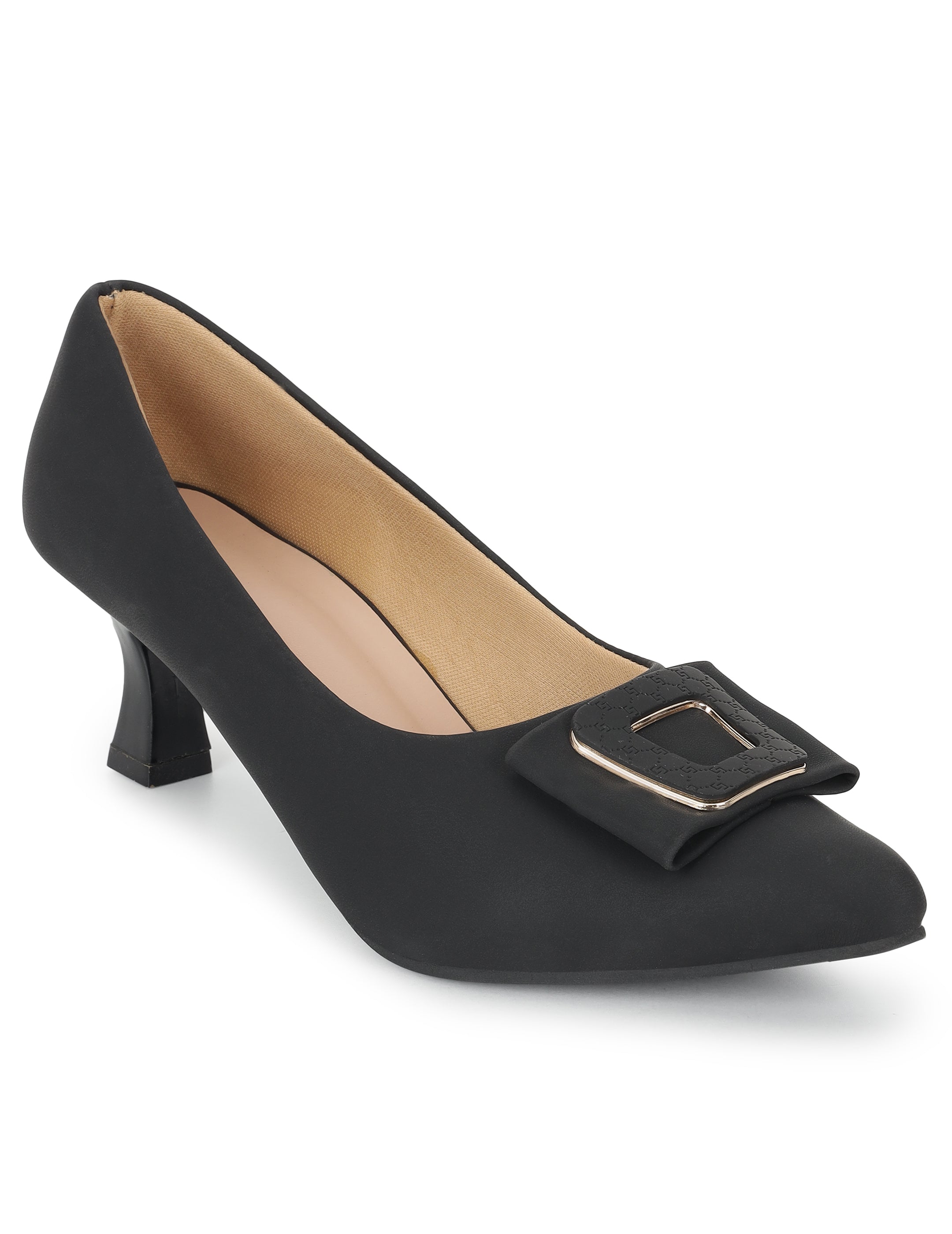 Black Block Pumps Heels Sandals for Women