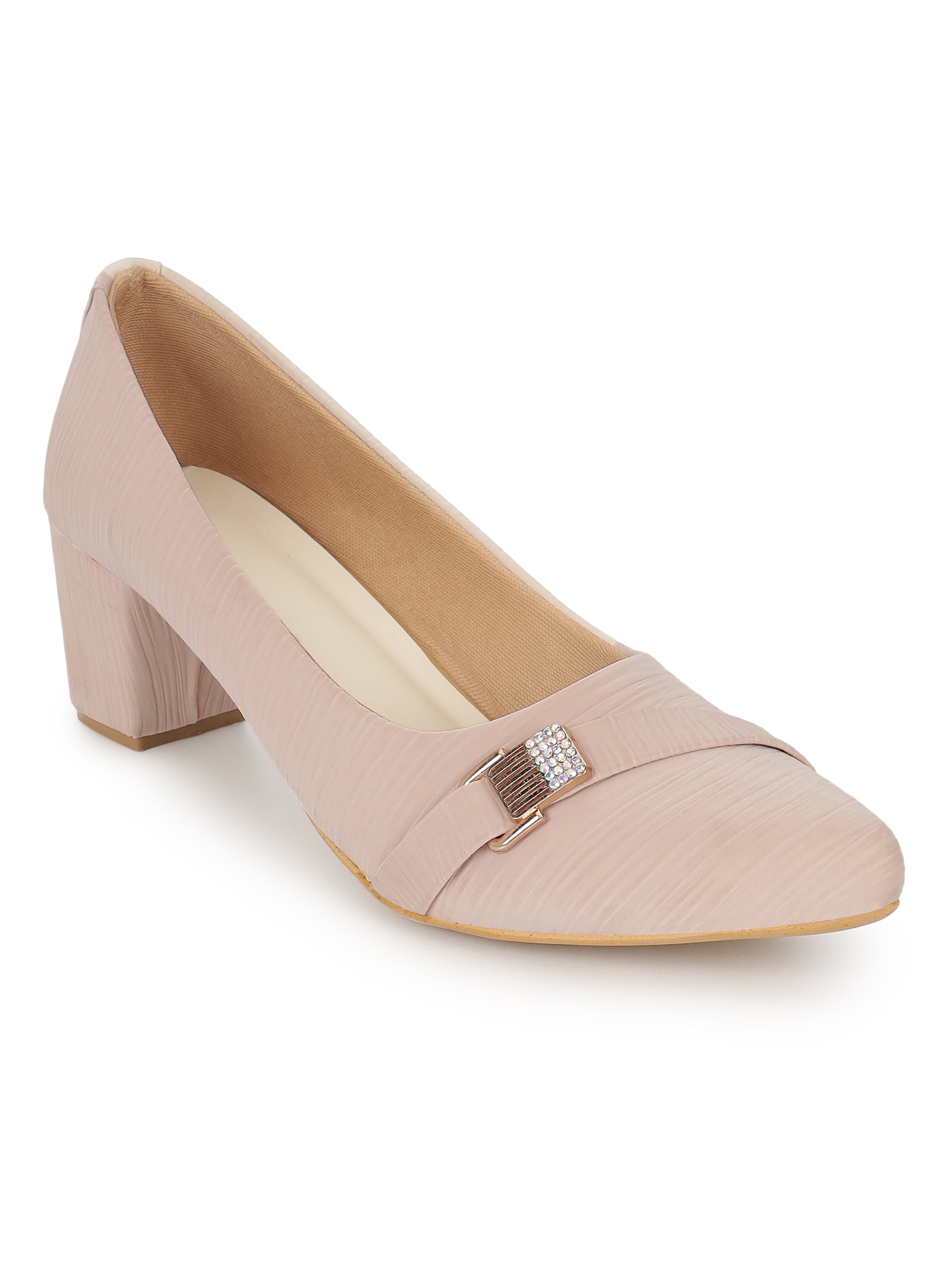 Cream Pumps Heels Sandals for women