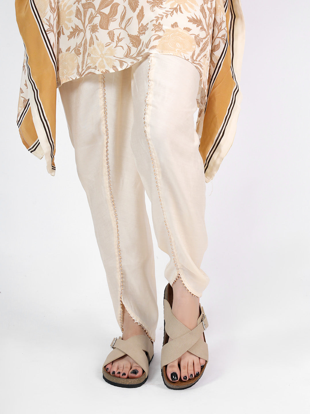 Beige Women's Flat Sandals