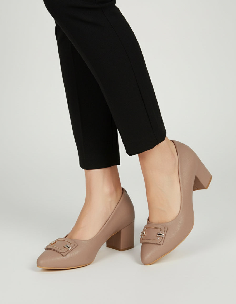 Taupe Pumps Heels Sandals for women