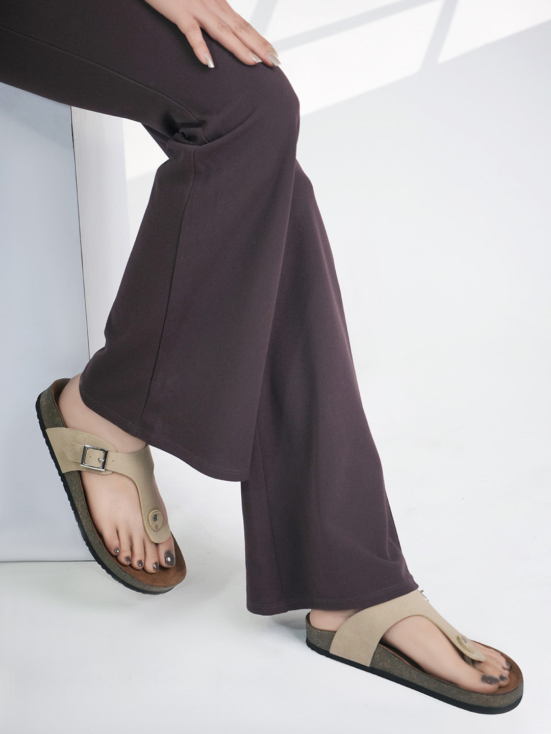 Beige Suede Sandals for Women - Regent