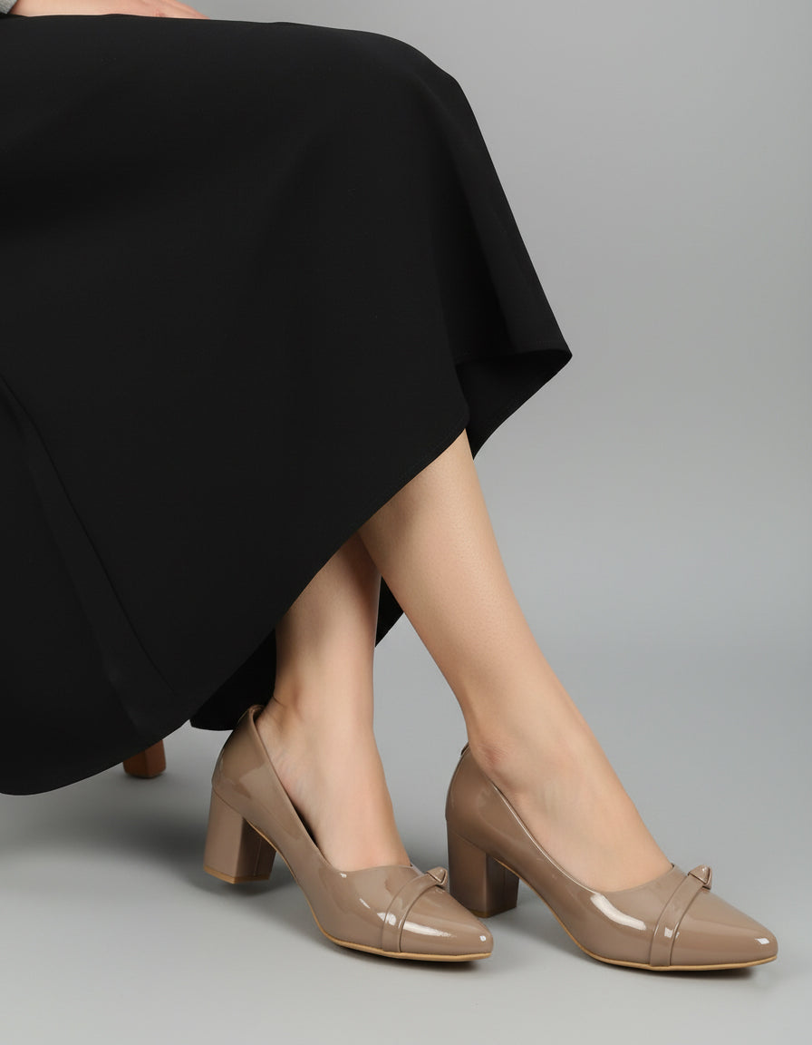 Taupe Pumps Heels Sandals for women