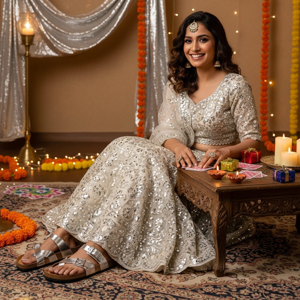 Silver Compass Sandals for Women - Soho