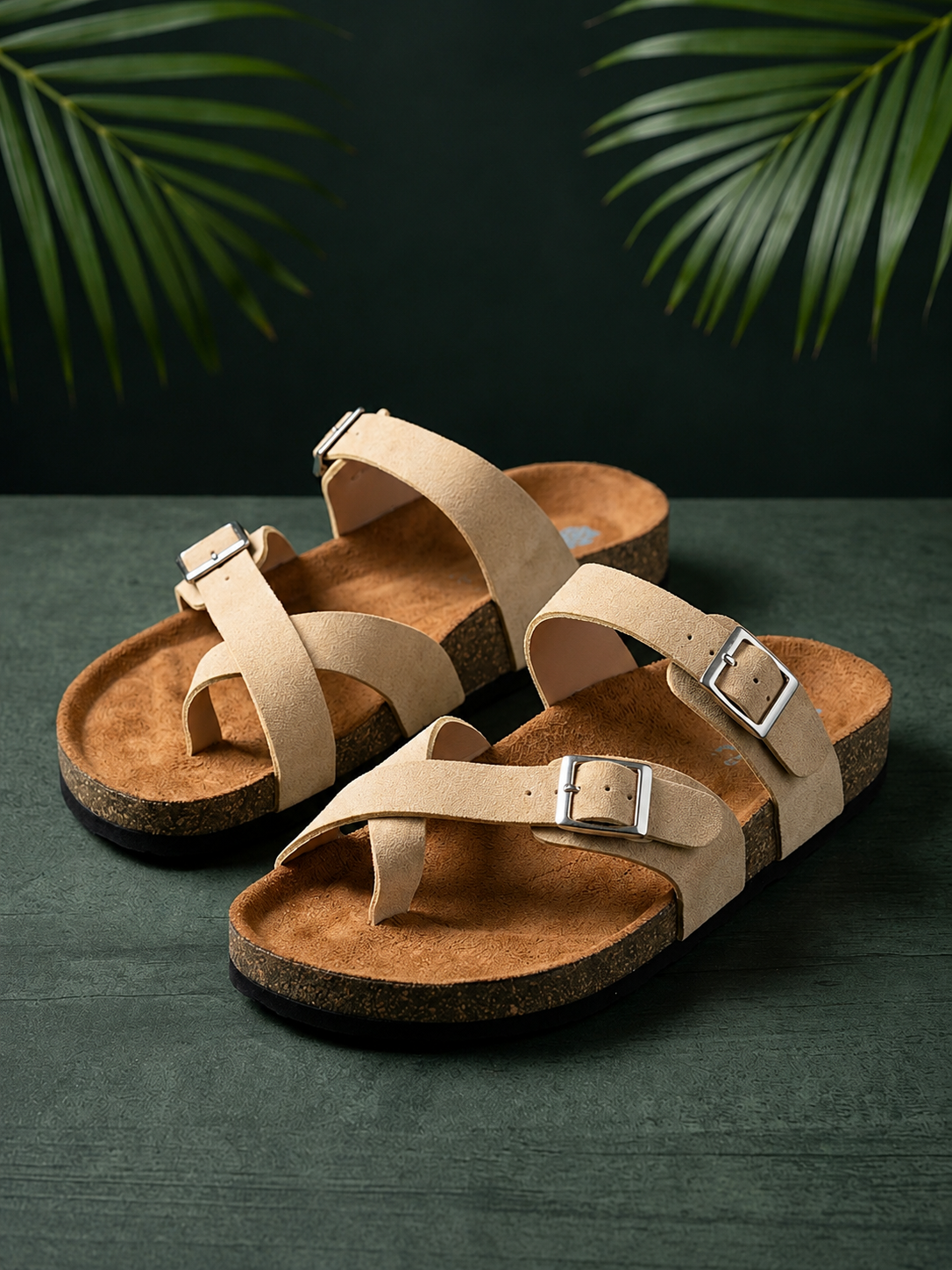 Beige Suede Sandals for Women - Soho