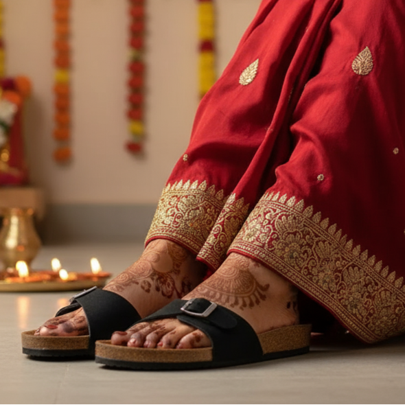 Black Suede Sandals for Women - Camden