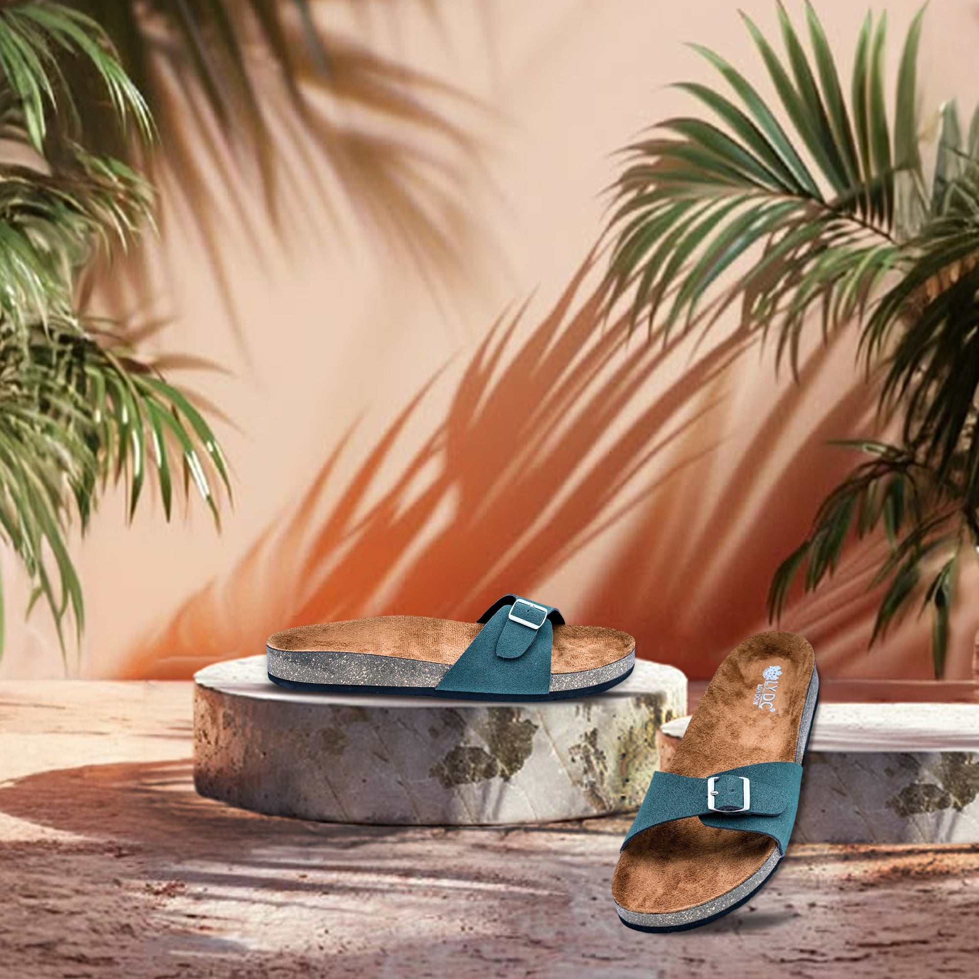 Olive Green Suede Sandals for Women - Camden