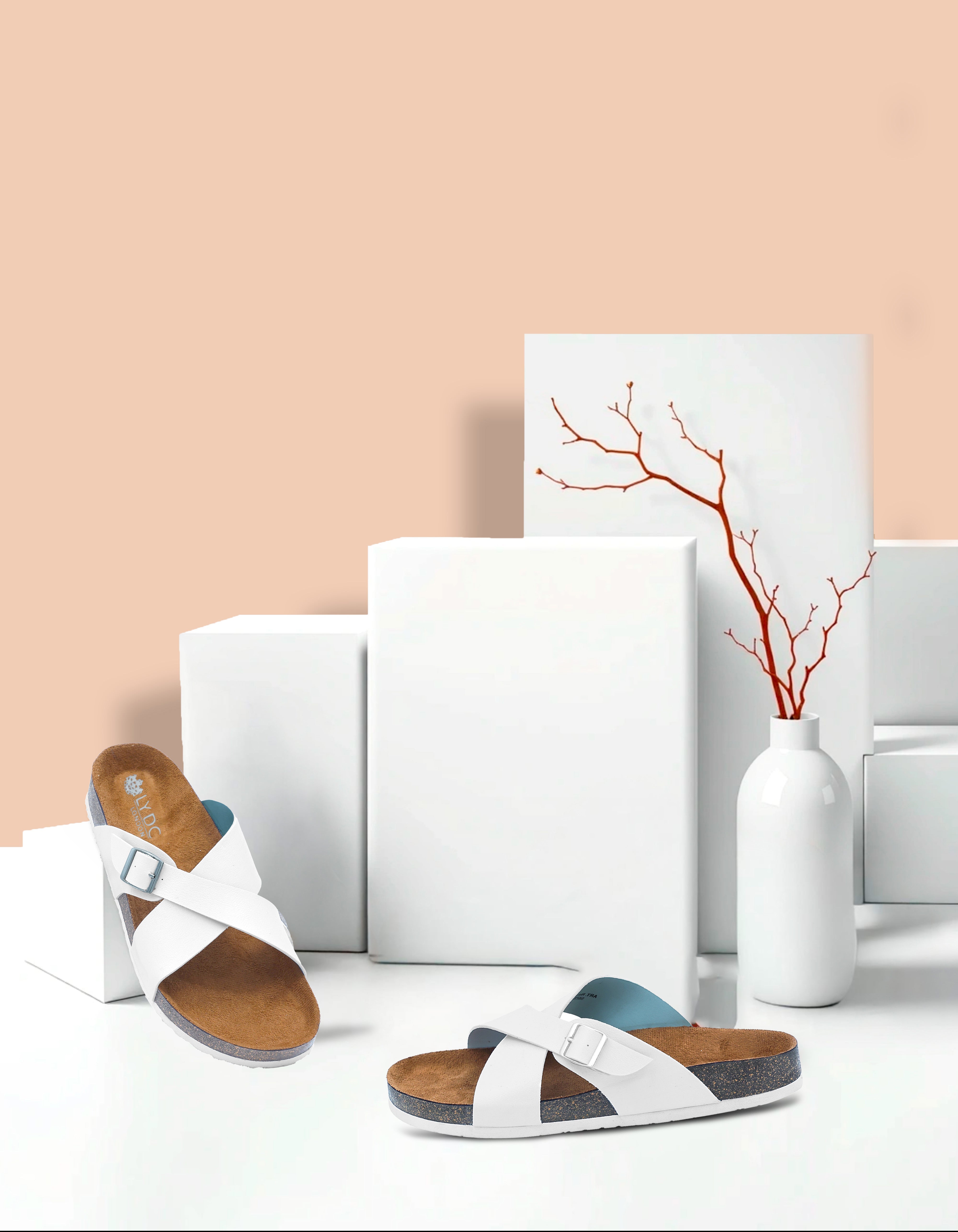 Women's Flat Sandals White