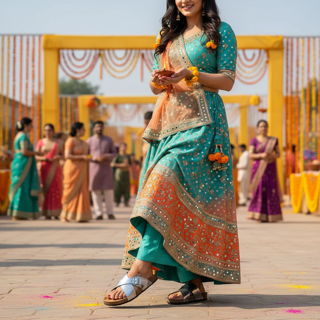 Gunmetal Women's Flat Sandal