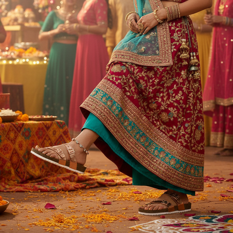 Rose gold L Grain Sandals for Women - Soho