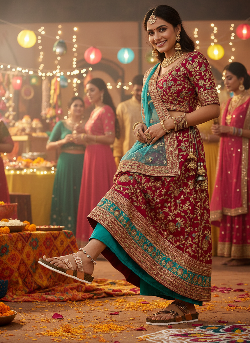 Rose gold L Grain Sandals for Women - Soho