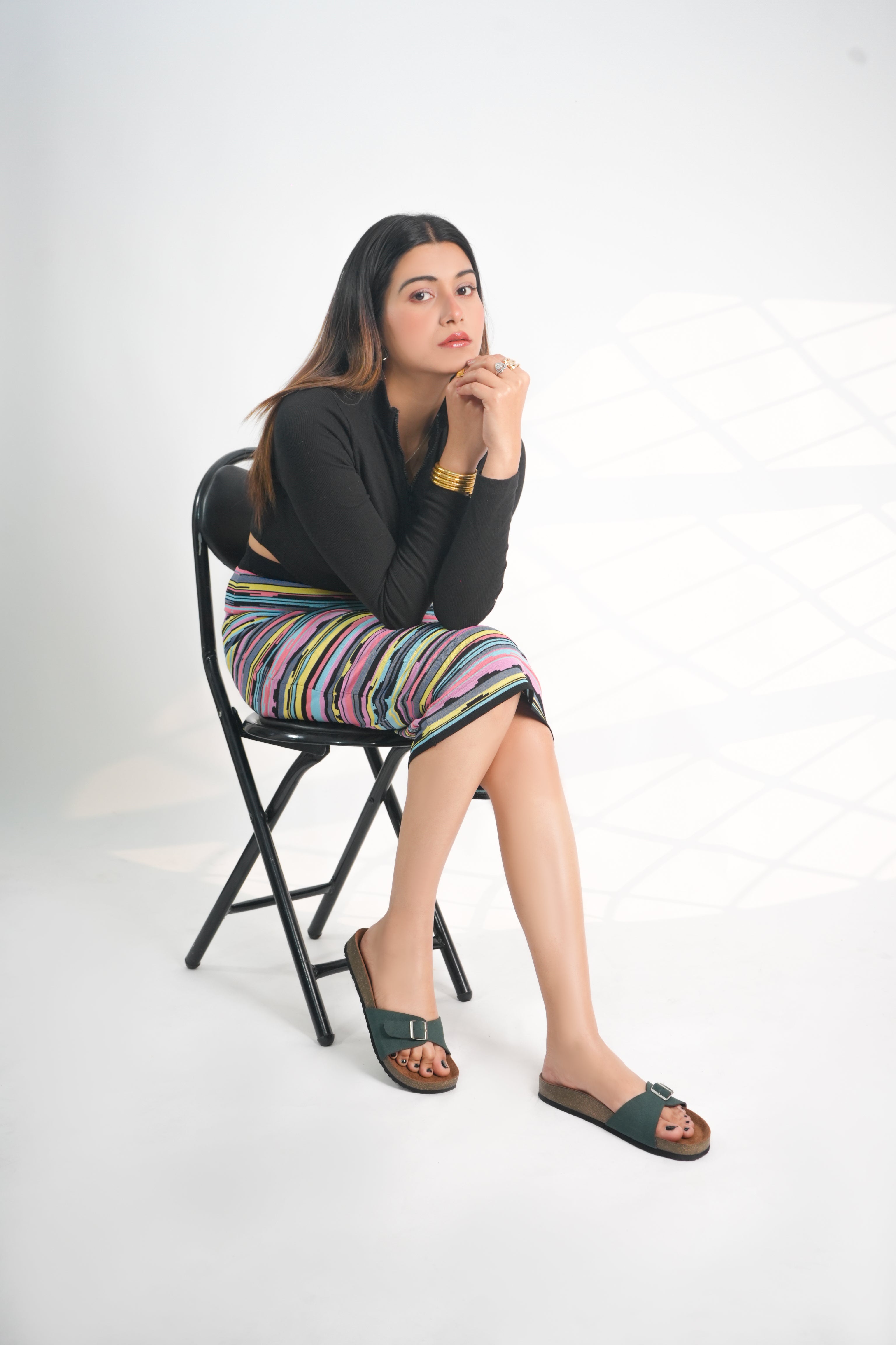 Olive Green Suede Sandals for Women - Camden