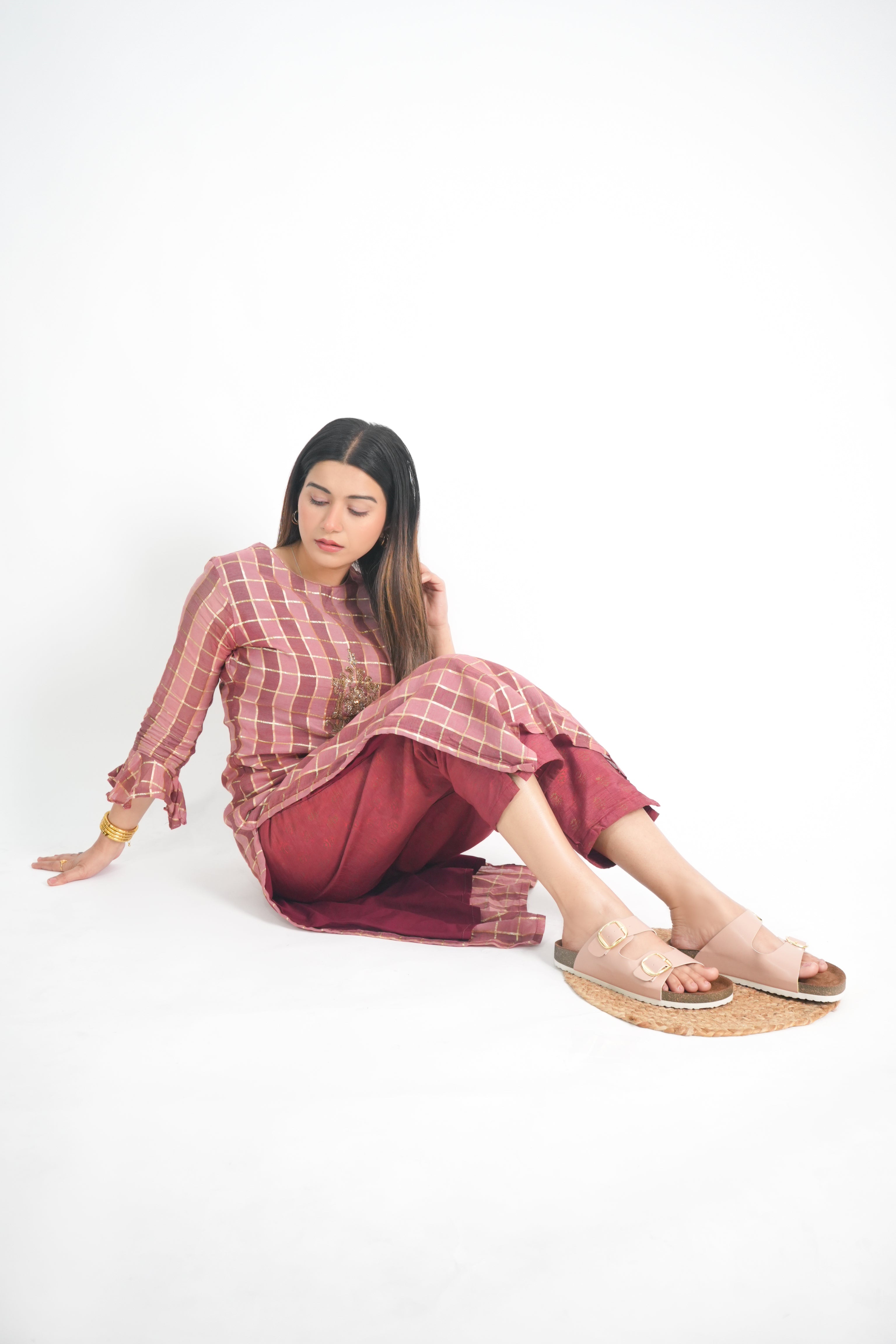 Pink Women's Flat Sandals