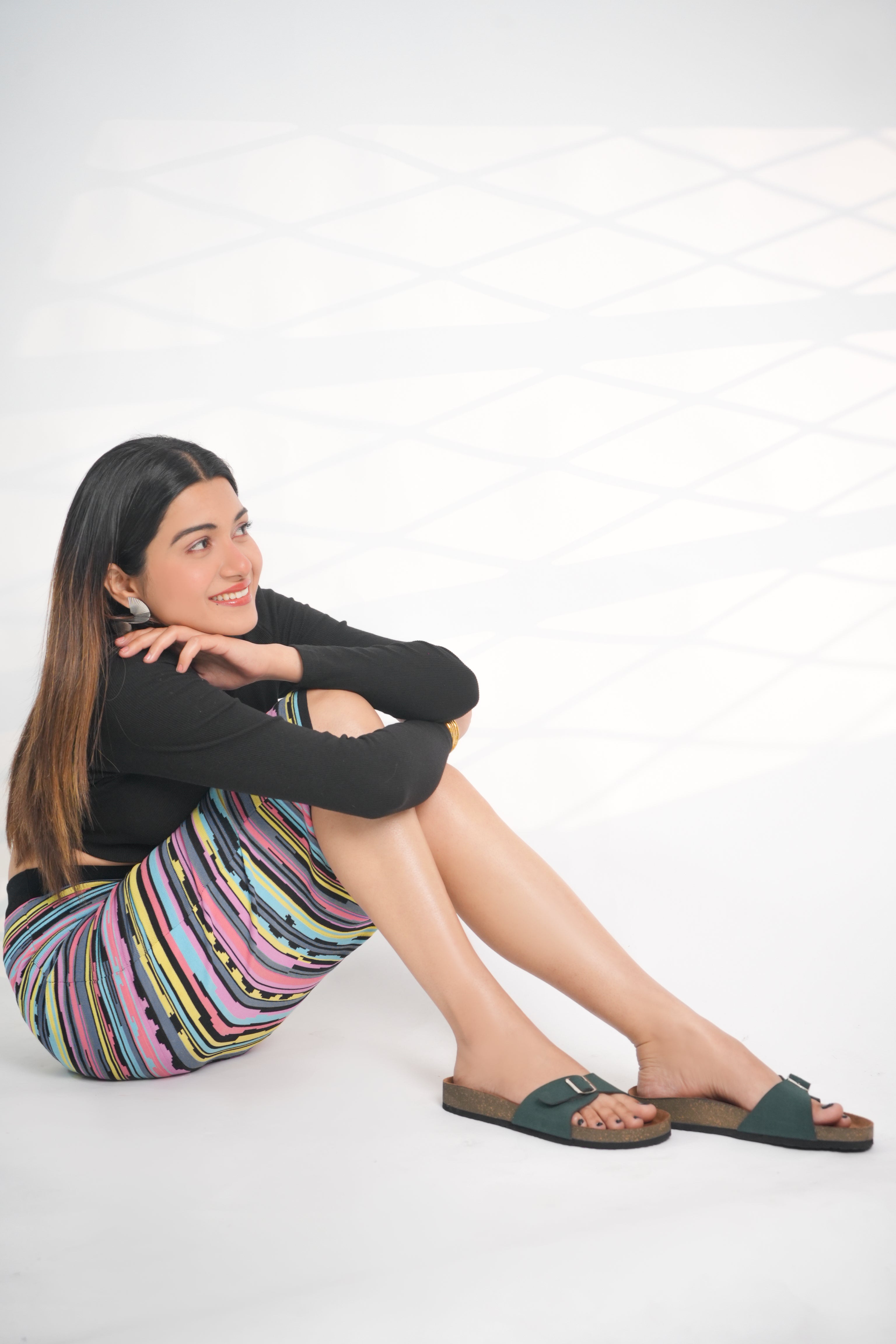 Olive Green Suede Sandals for Women - Camden