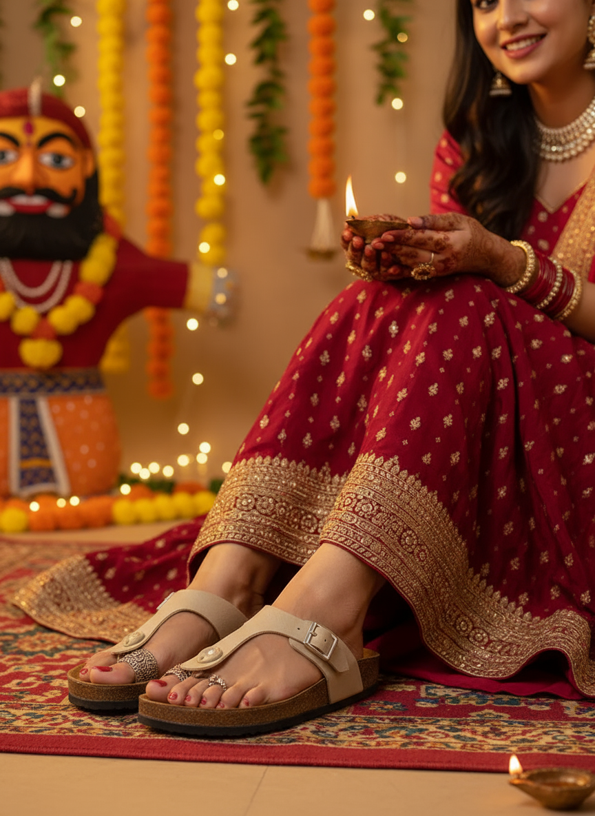 Beige Suede Sandals for Women - Regent