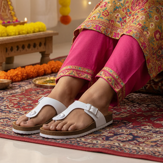 White Sandals for Women - Regent