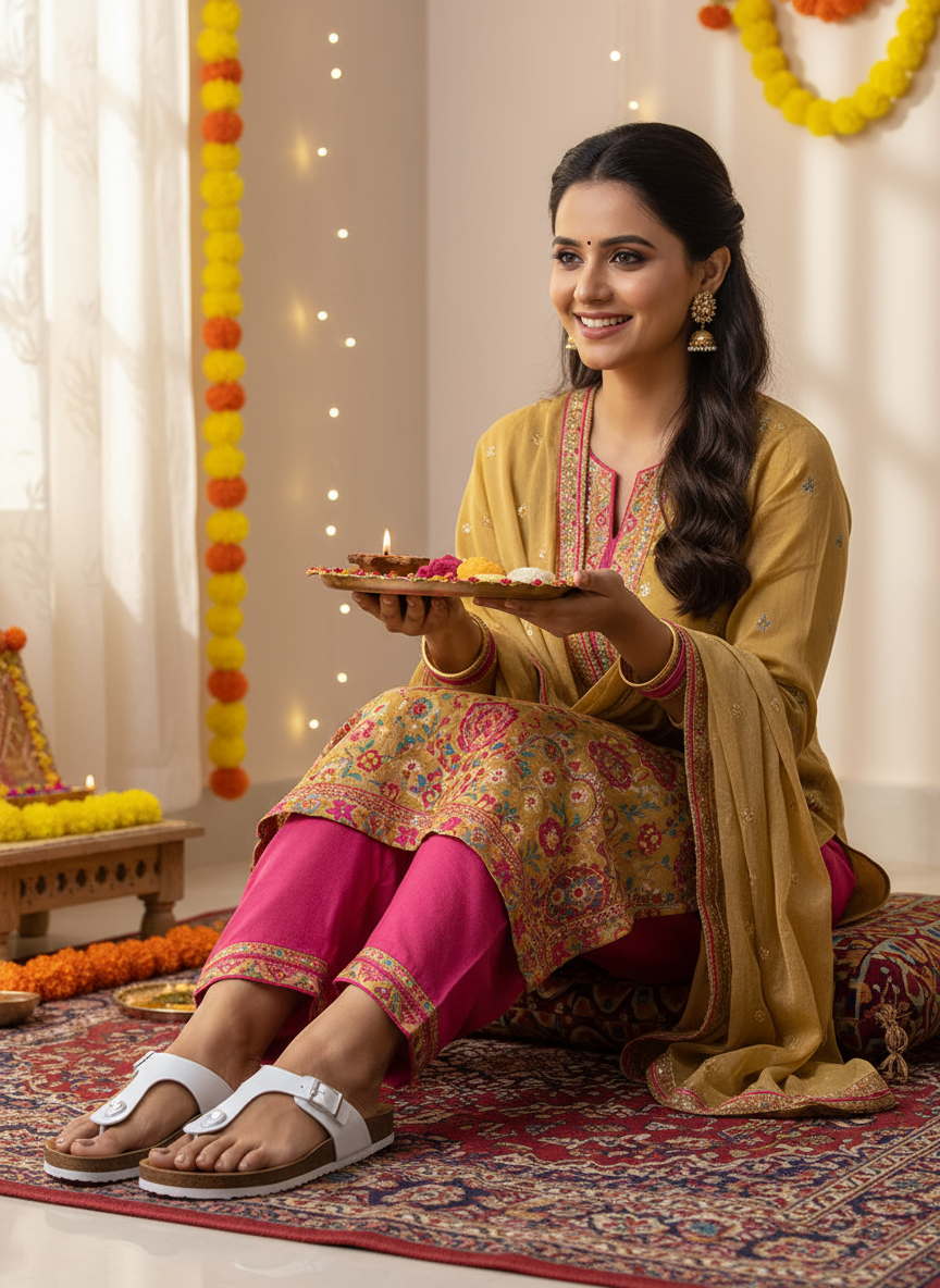 White Sandals for Women - Regent